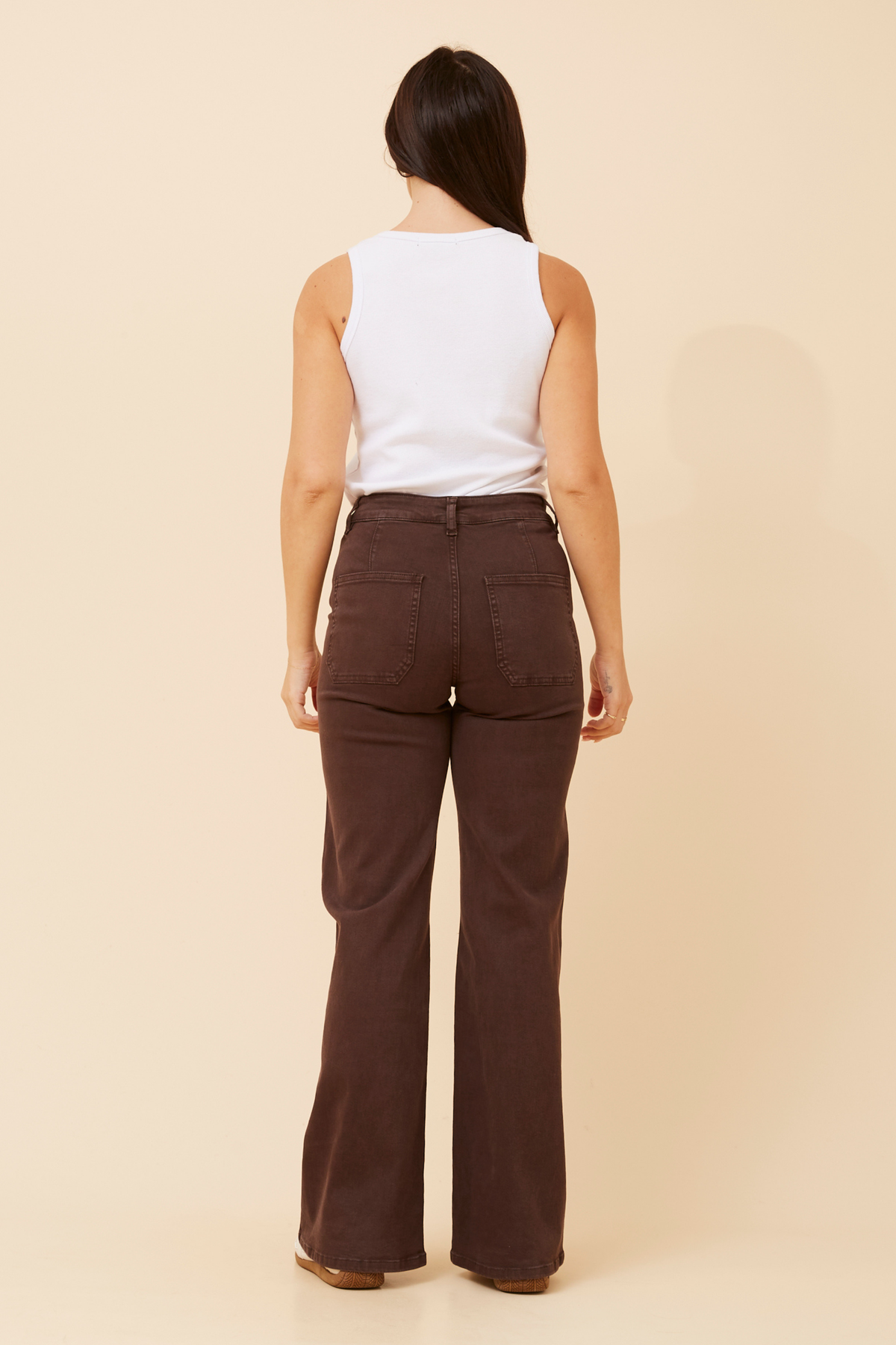 Beatrice Bootcut Pants P733134 Chocolate