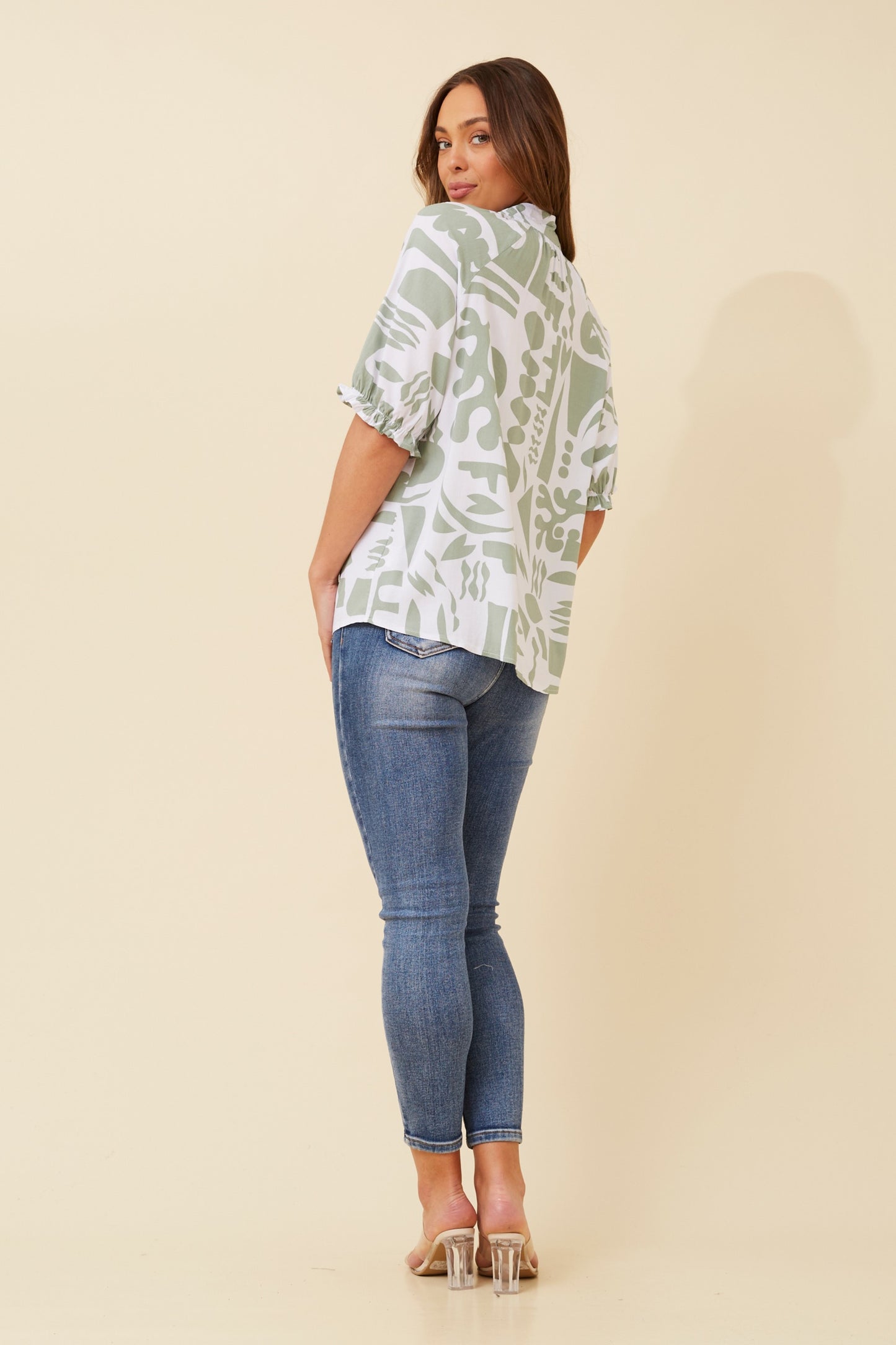 Aida Abstract Print Top T522056