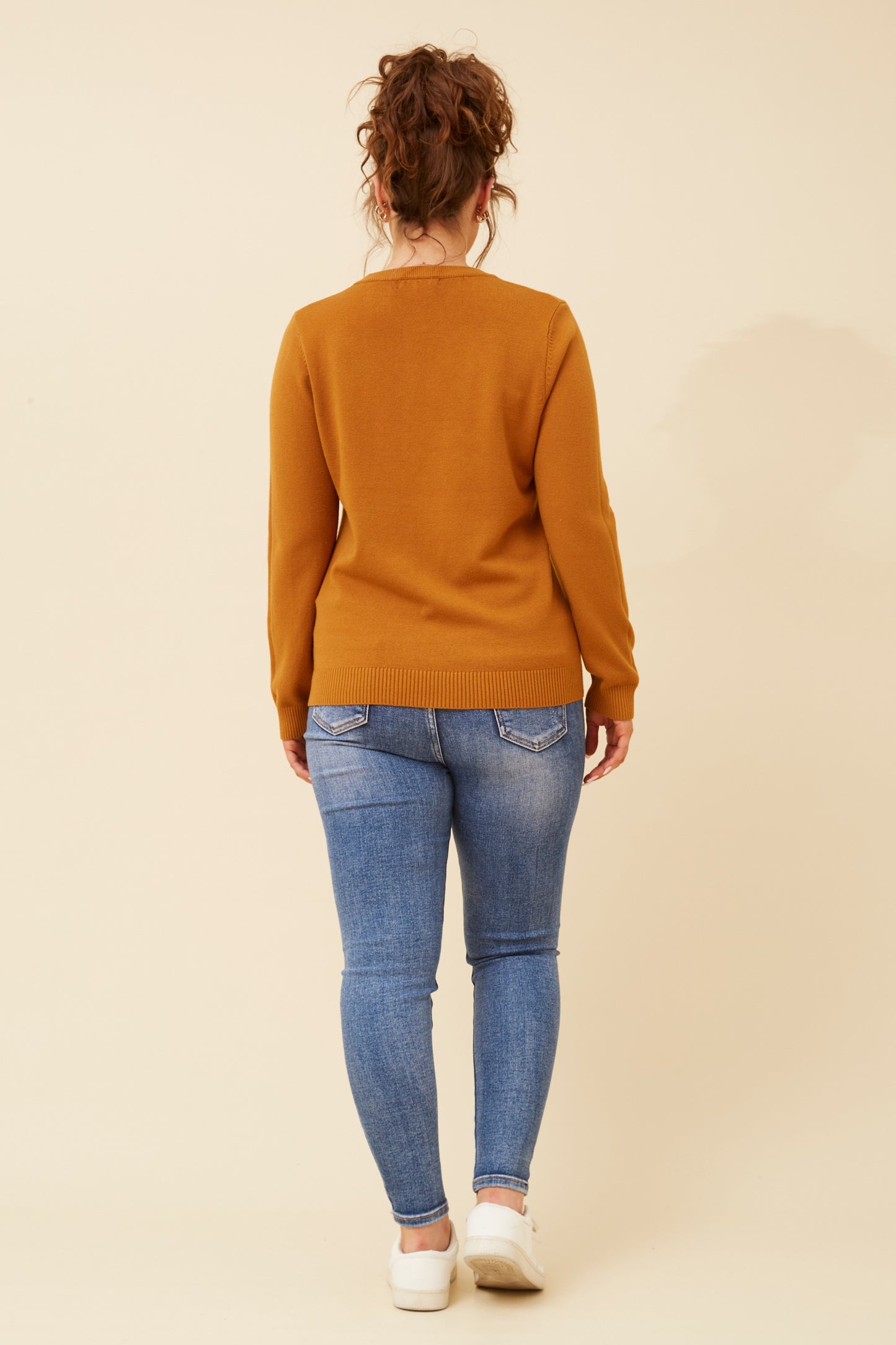 Angie Floral Embellished Knit Marigold KP519089