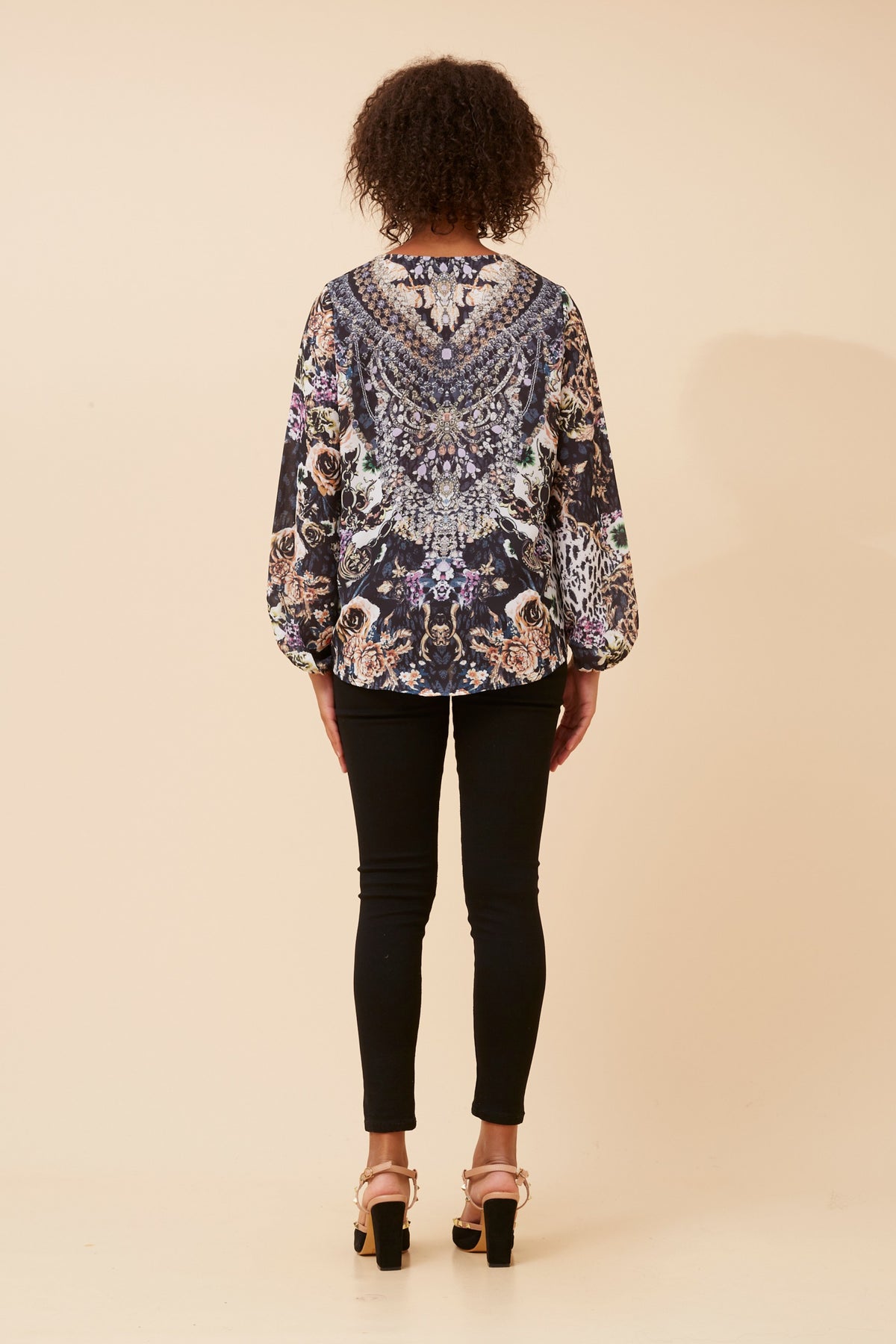 Belina Diamante Blouse T522159 Black