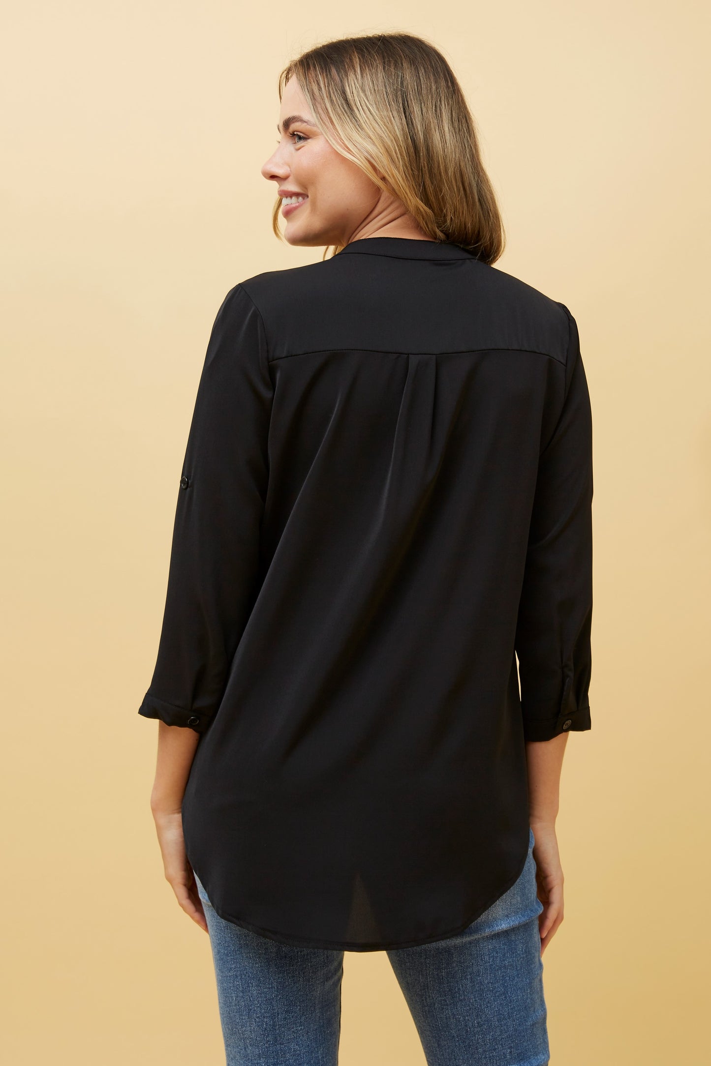 Sima Plain Black Shirt- T511859