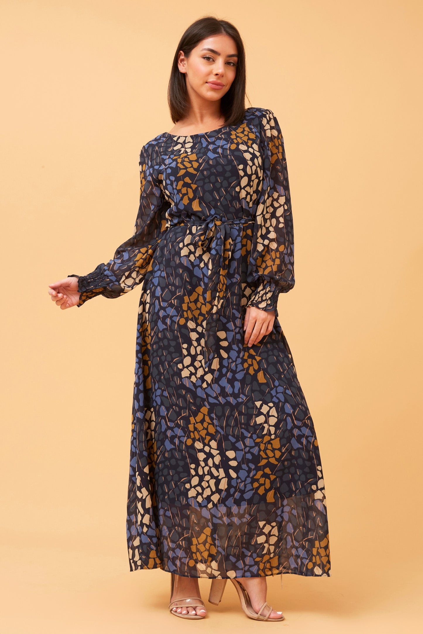 Joy Abstract Printed Maxi Dress