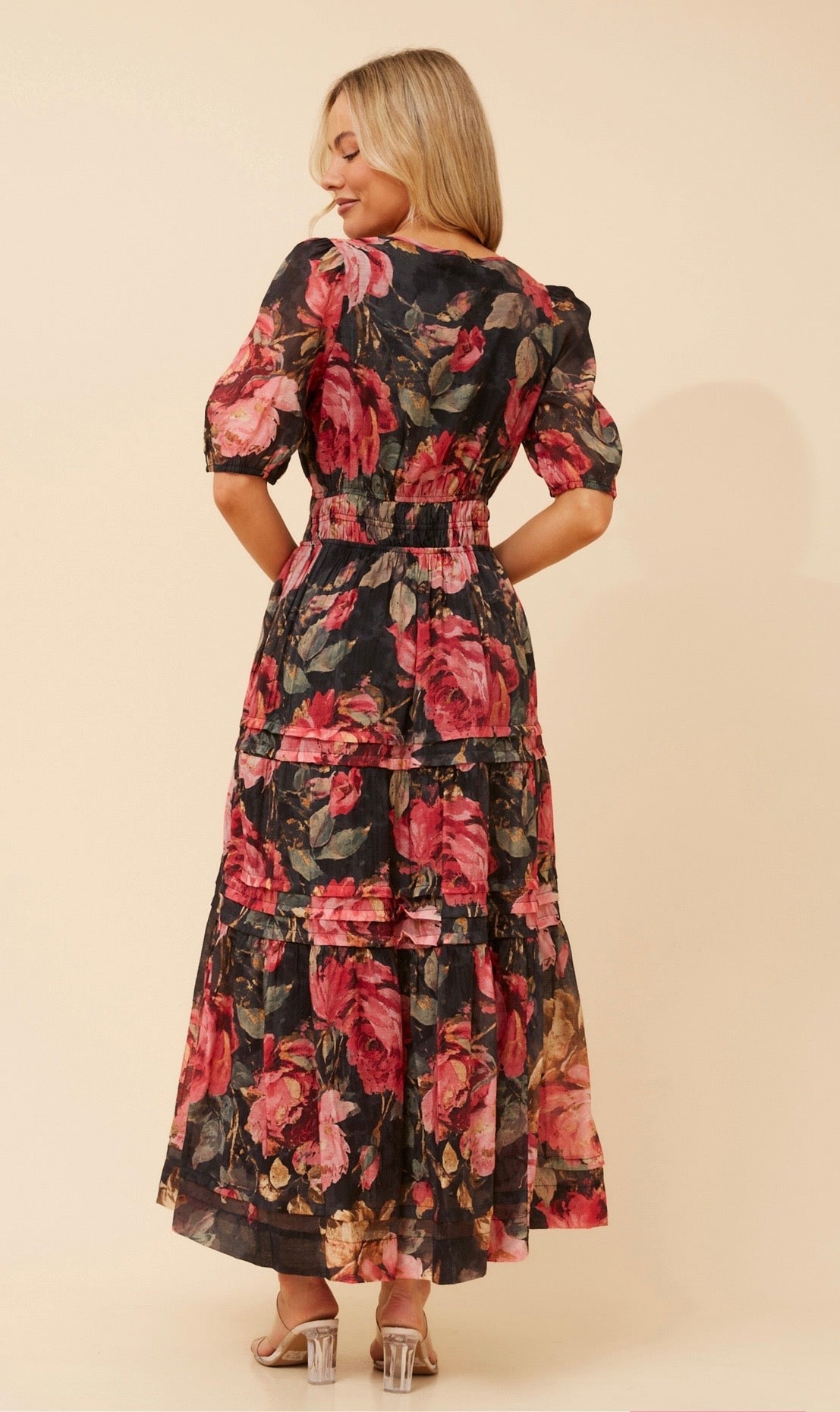 Emberly Floral Dress D527022 Hot Pink