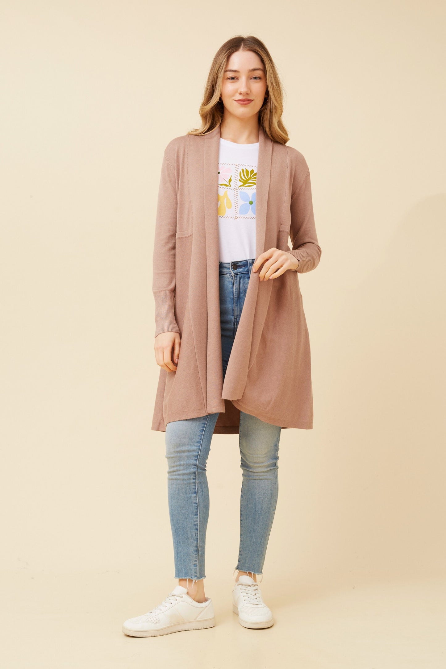 Casey Knit Cardigan KC518716 Mushroom