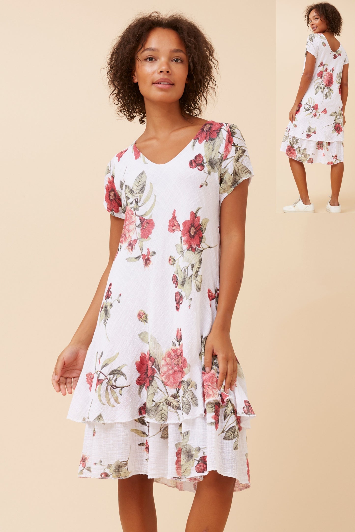 Maddie Double Layer Floral Dress D525037