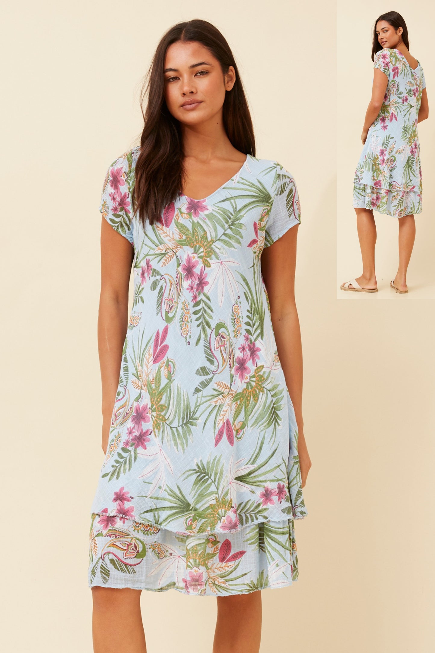 Maddie Double Layer Floral Dress D520754