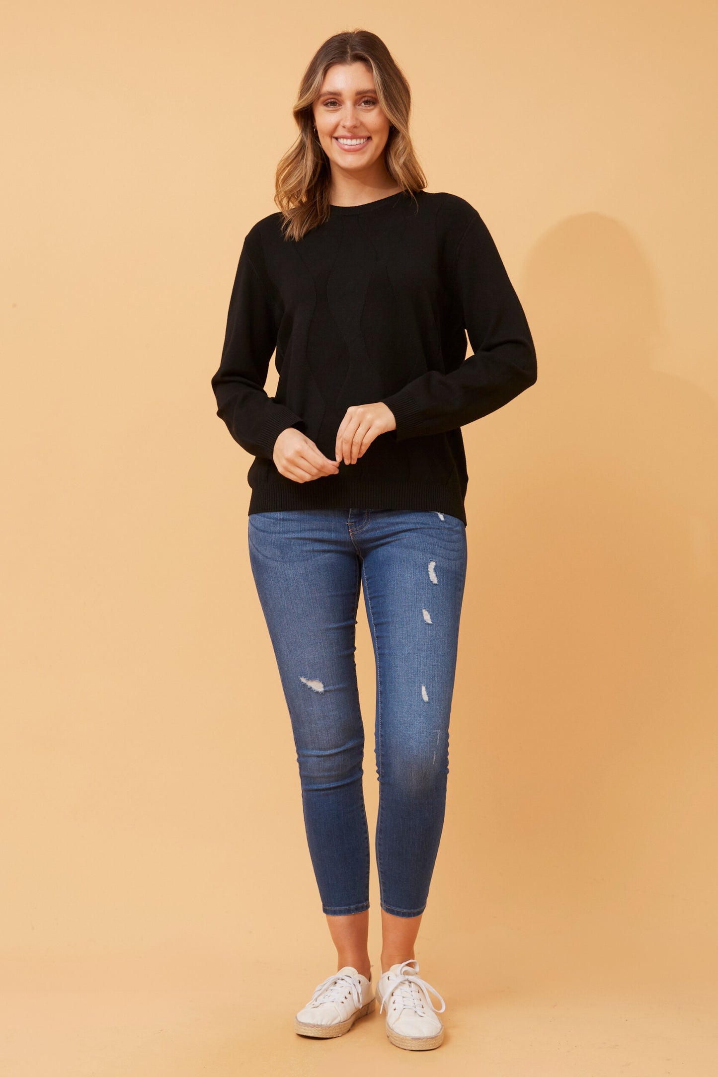 Angela Knit Jumper KP517808 - Black