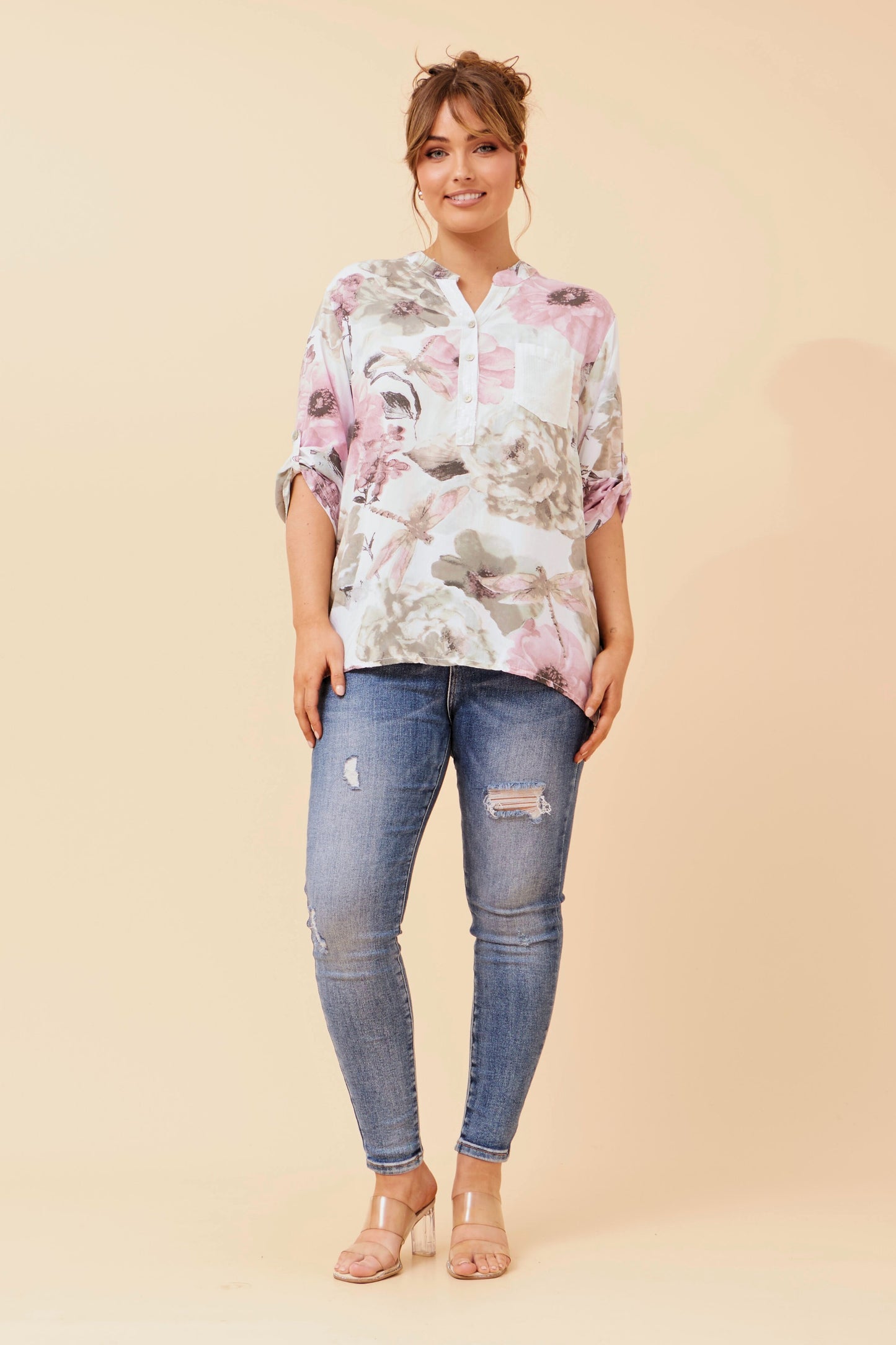 Mireille Italian Floral Top T524359
