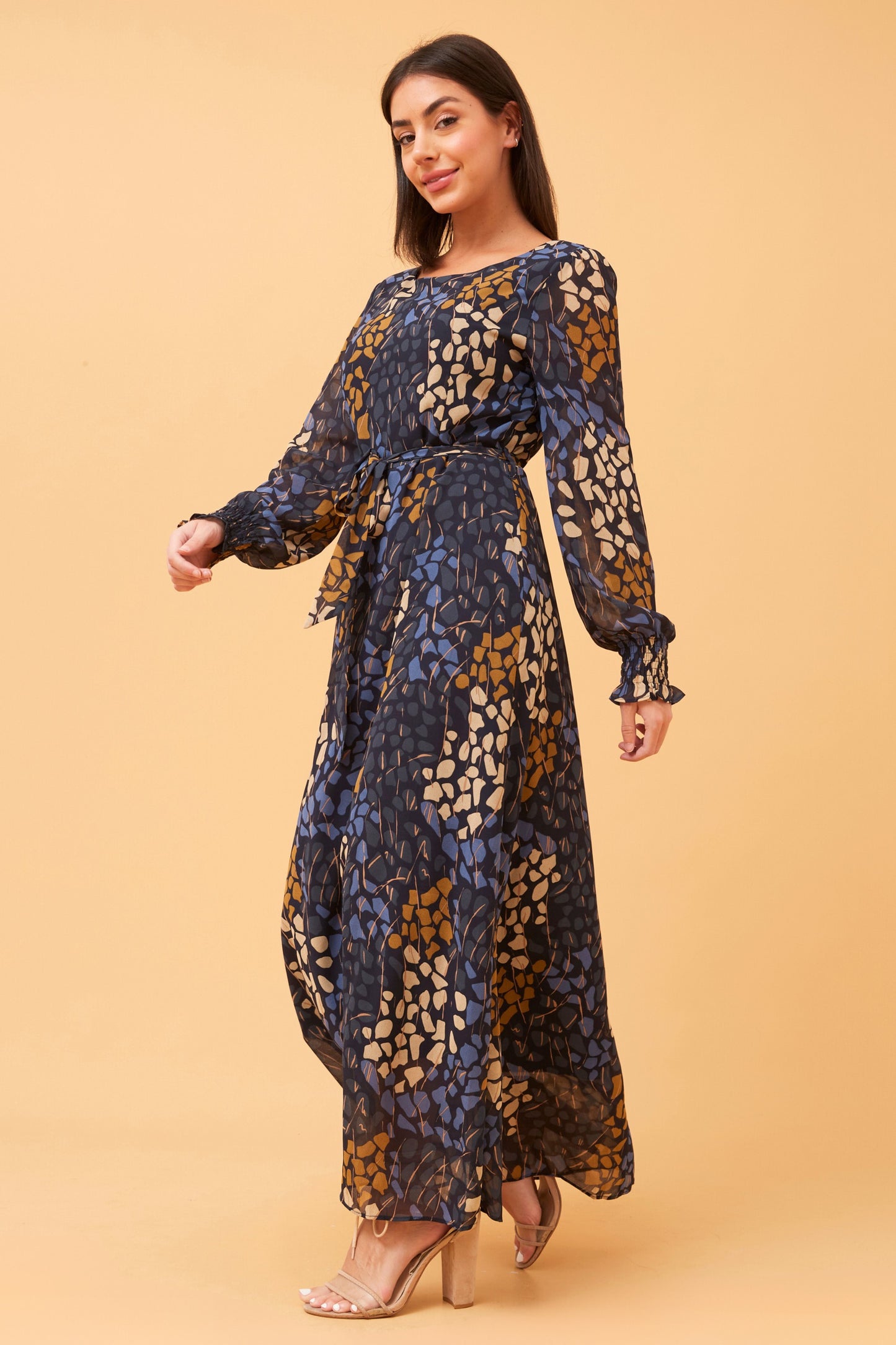 Joy Abstract Printed Maxi Dress