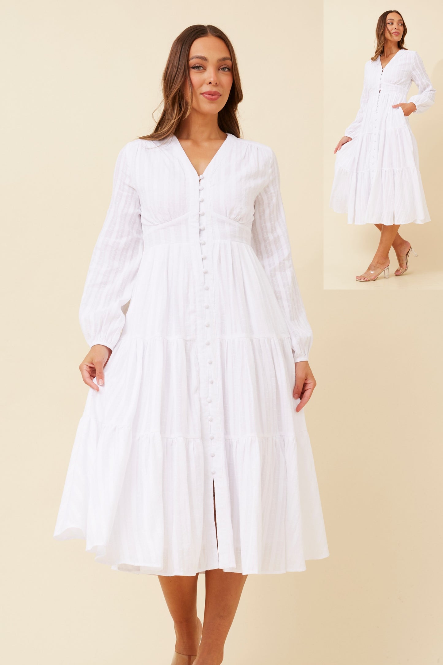 Rhea Boho Midi Dress D733906
