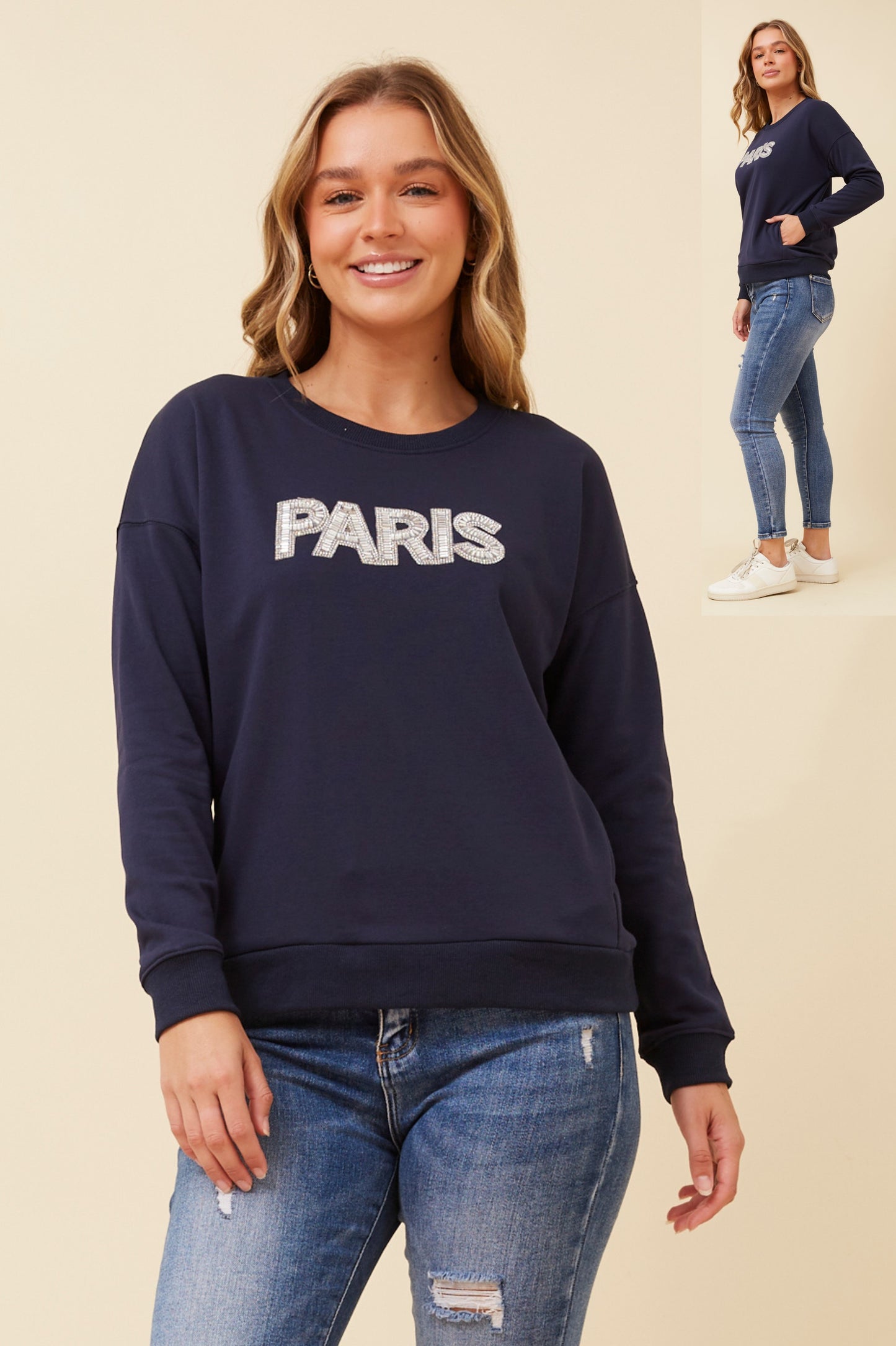 Paris Graphic Fleece Top T522987