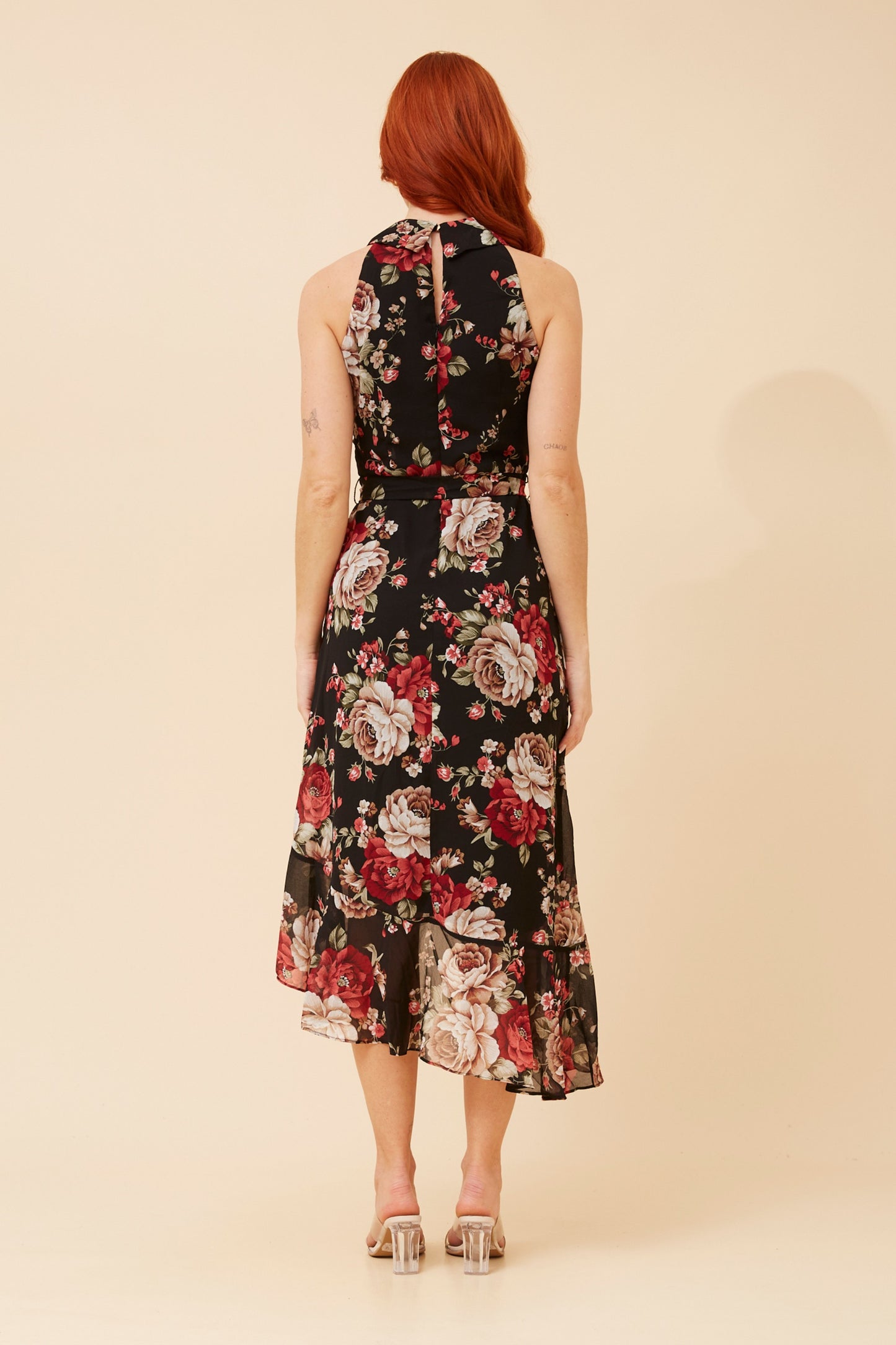 Angie Halter Neck Foil Printed Dress D524570