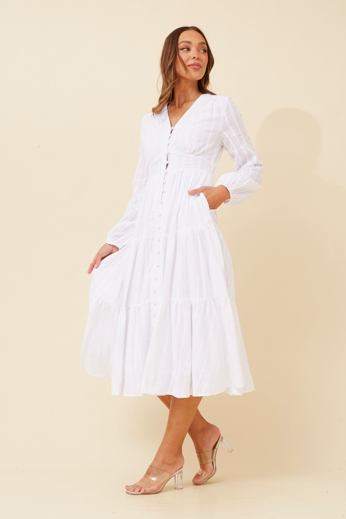 Rhea Boho Midi Dress D733906