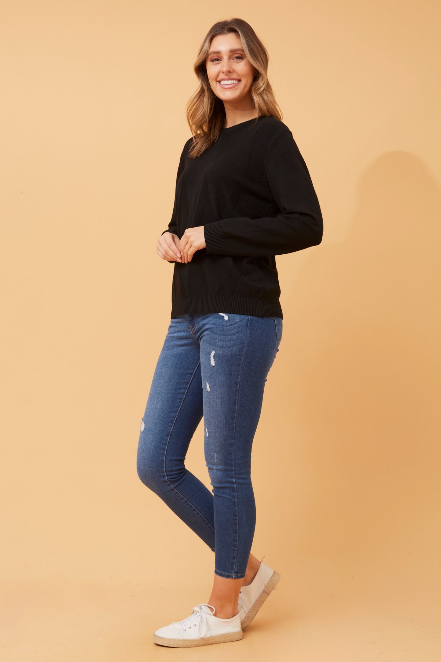 Angela Knit Jumper KP517808 - Black