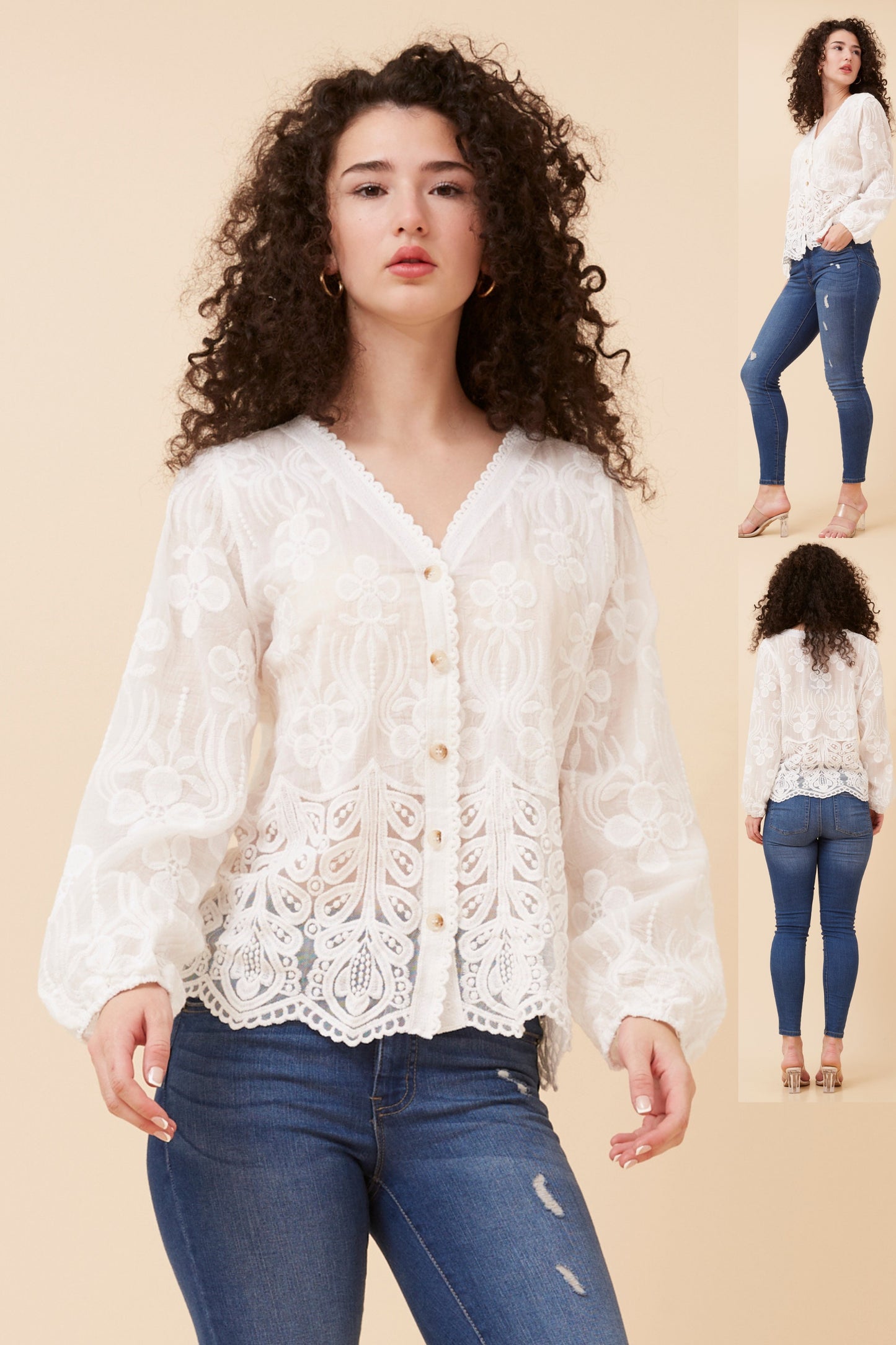 Boho Lace Blouse T734705