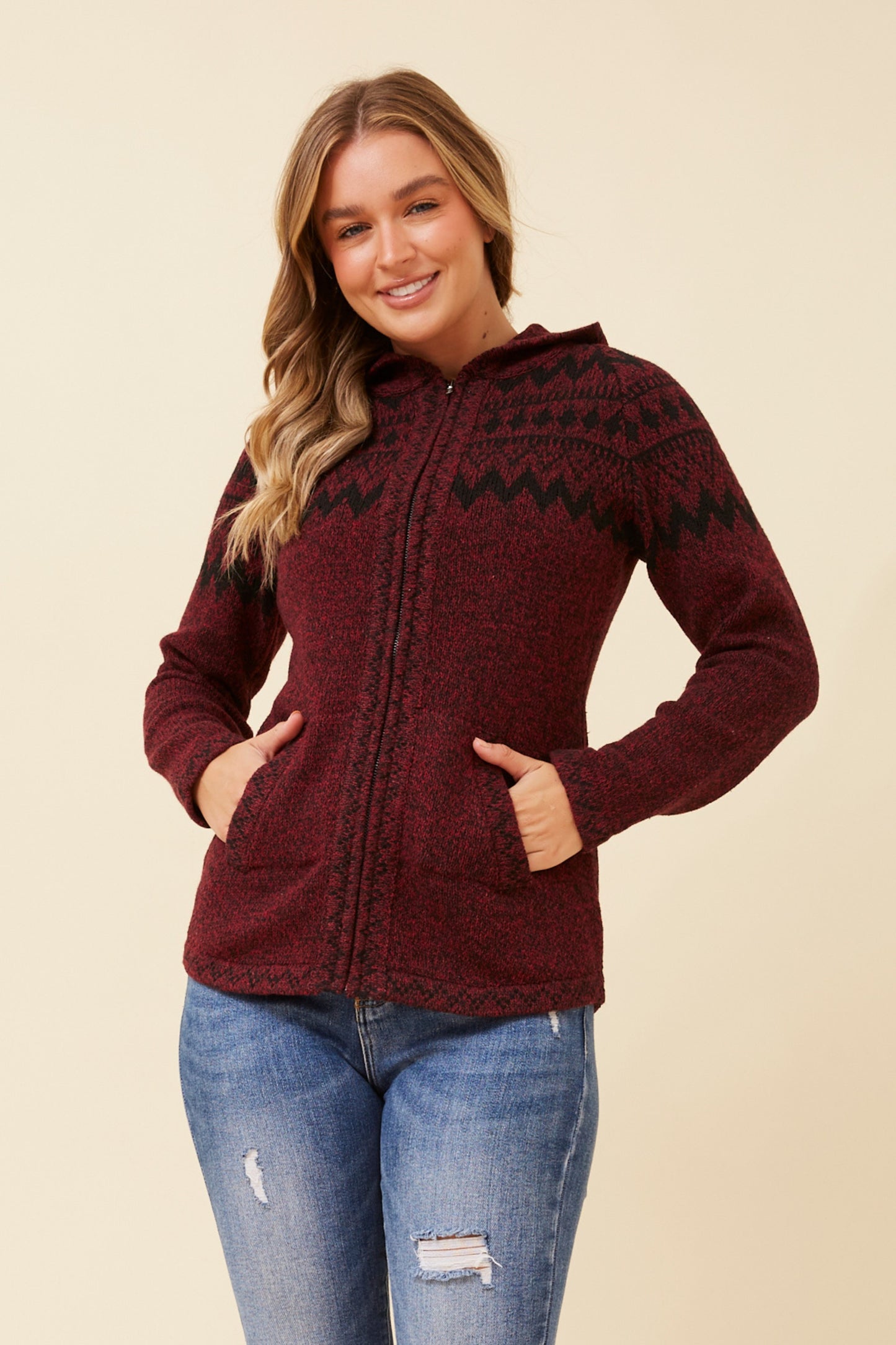Emily Knit Cardigan with zip front KC518375