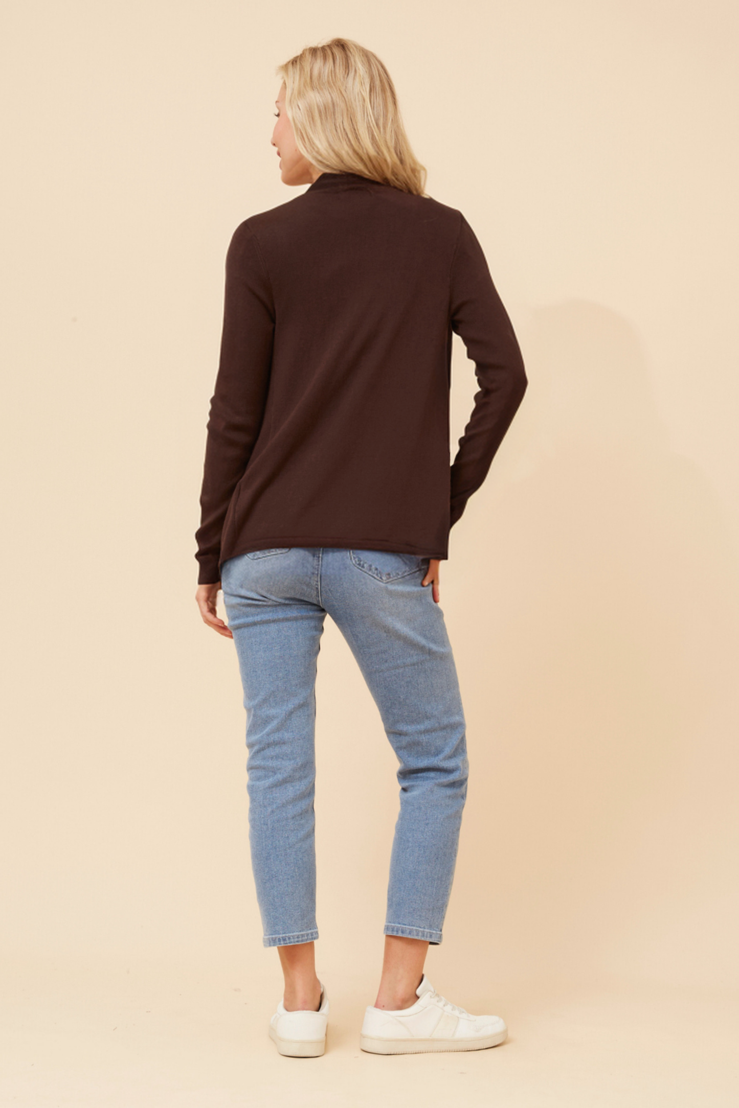 Shawl Collar Cardigan KC521966 Chocolate
