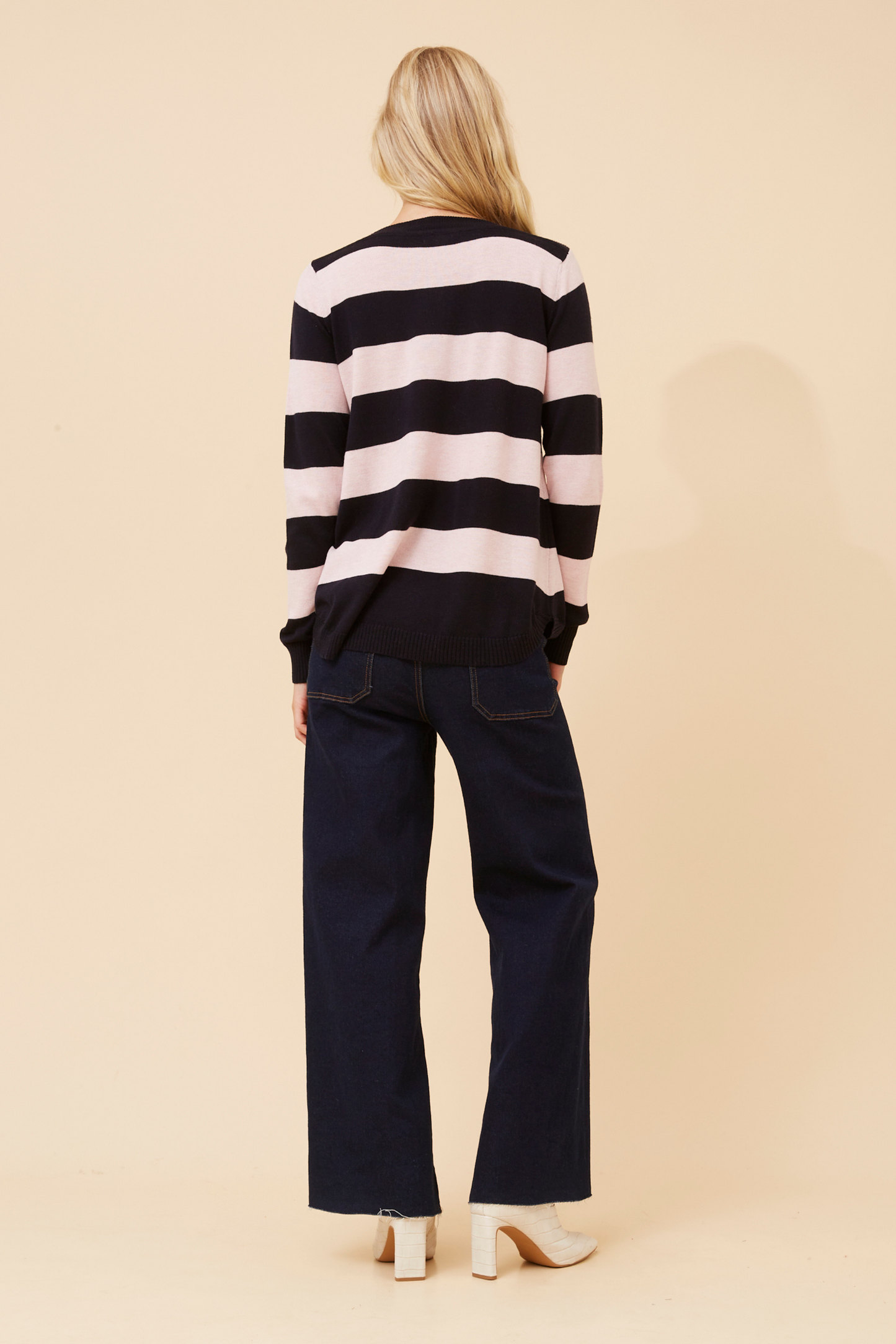 Georgi Stripe Knit KP518385 Navy