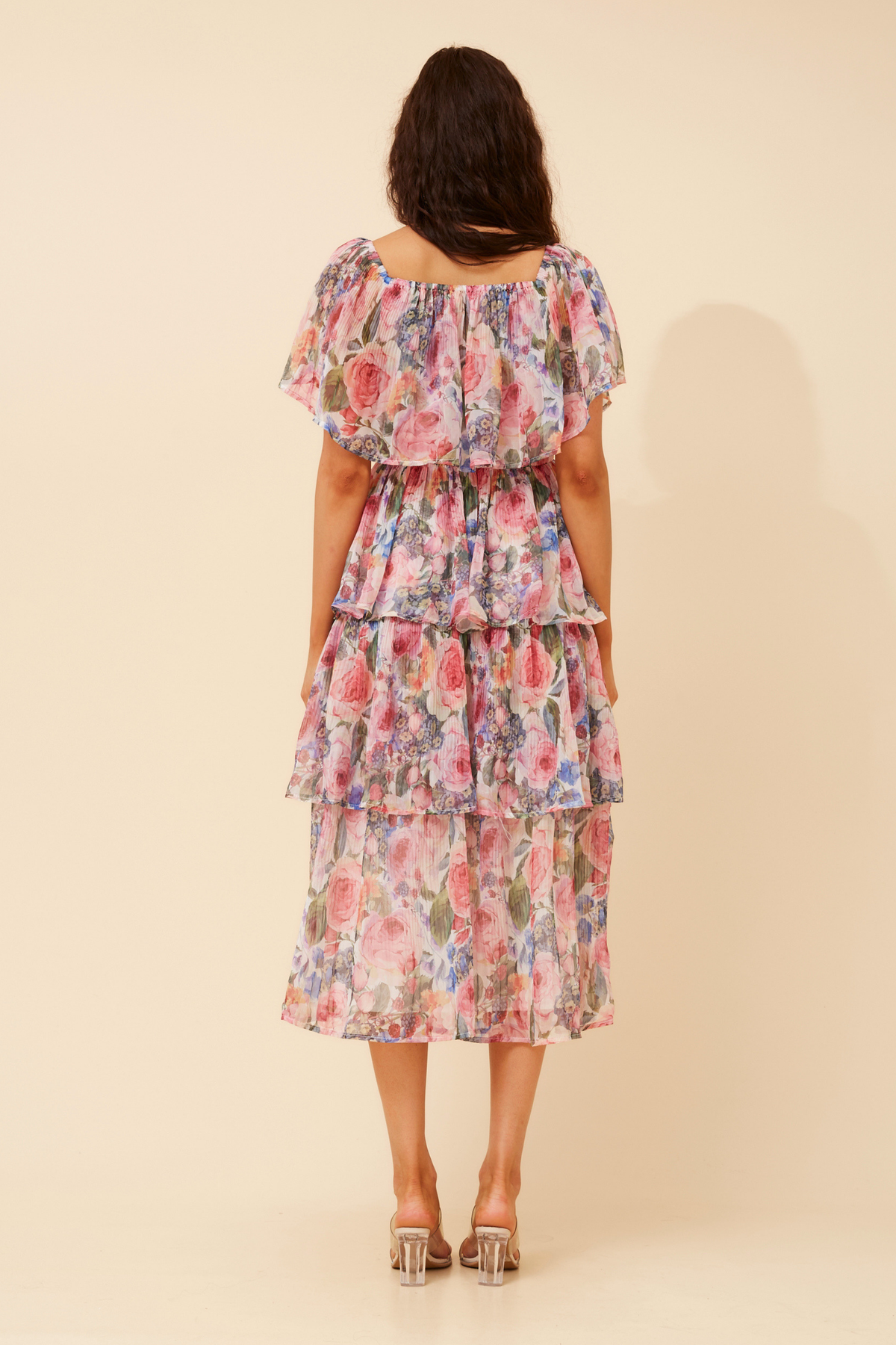 Valena Floral Dress D179881 Multi White