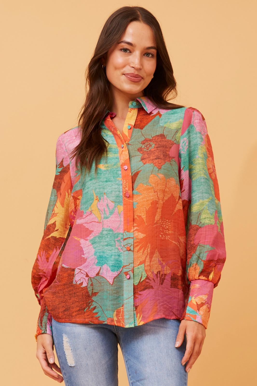 Leah Floral Print Shirt T518566