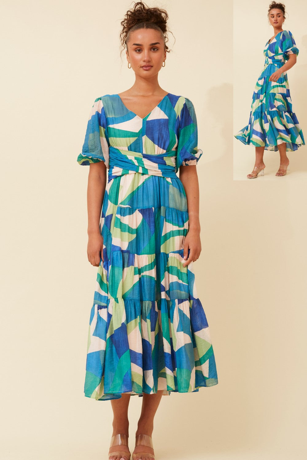 Belina Abstract Print Dress D520319