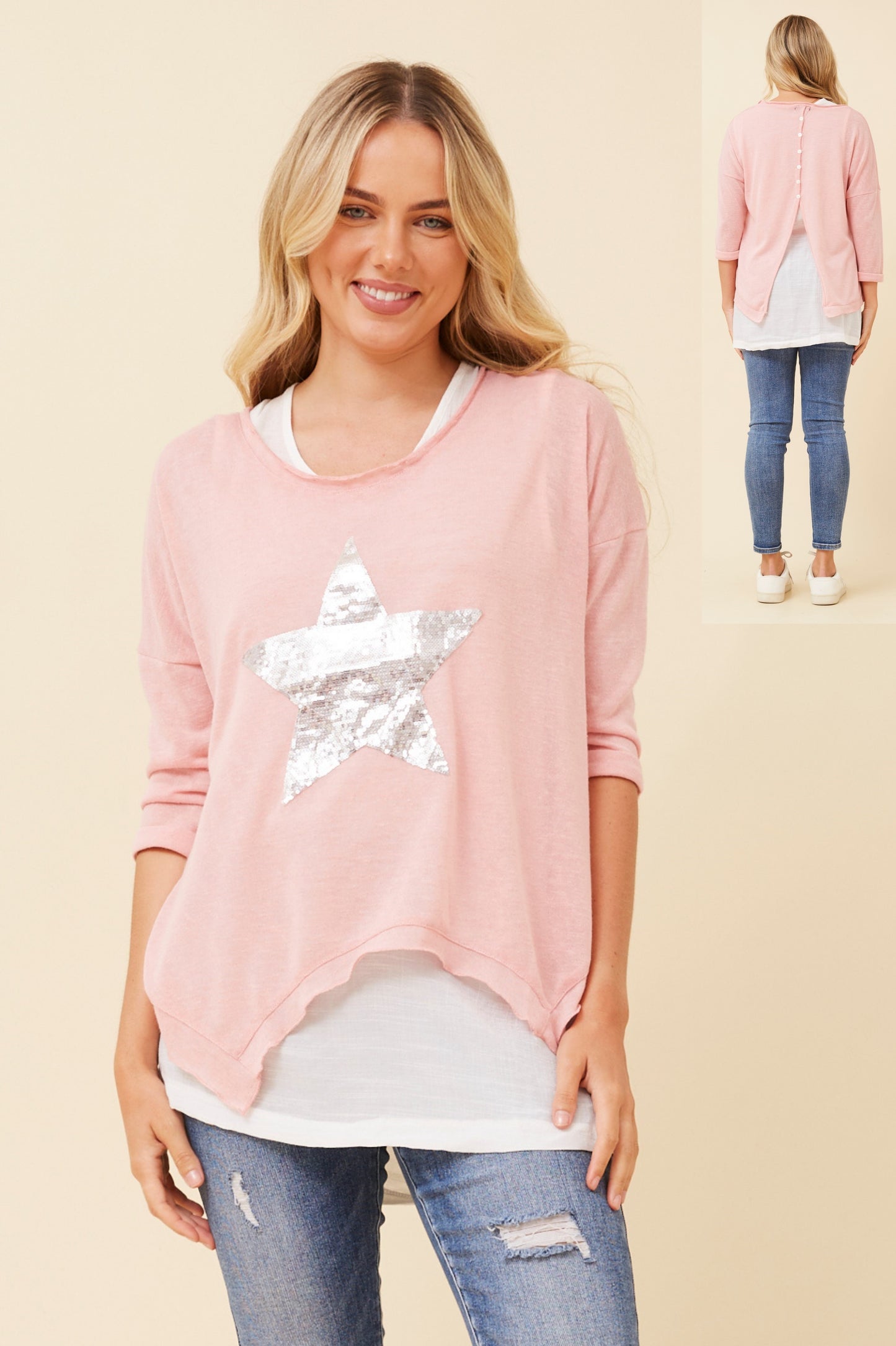 Axel Star Print Blouse T508236 Blush