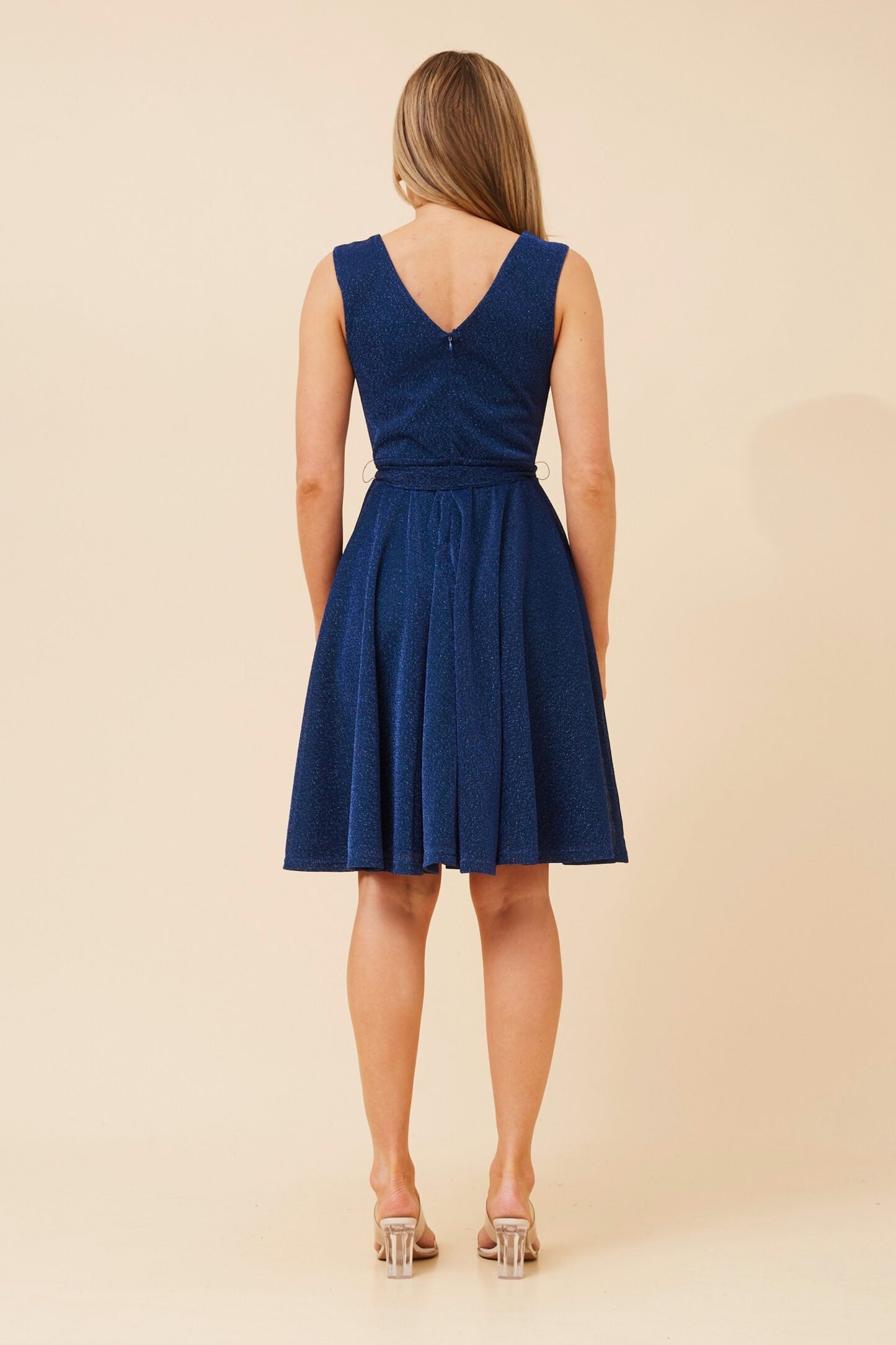 Sarah Glitter Party Dress - Navy D509693