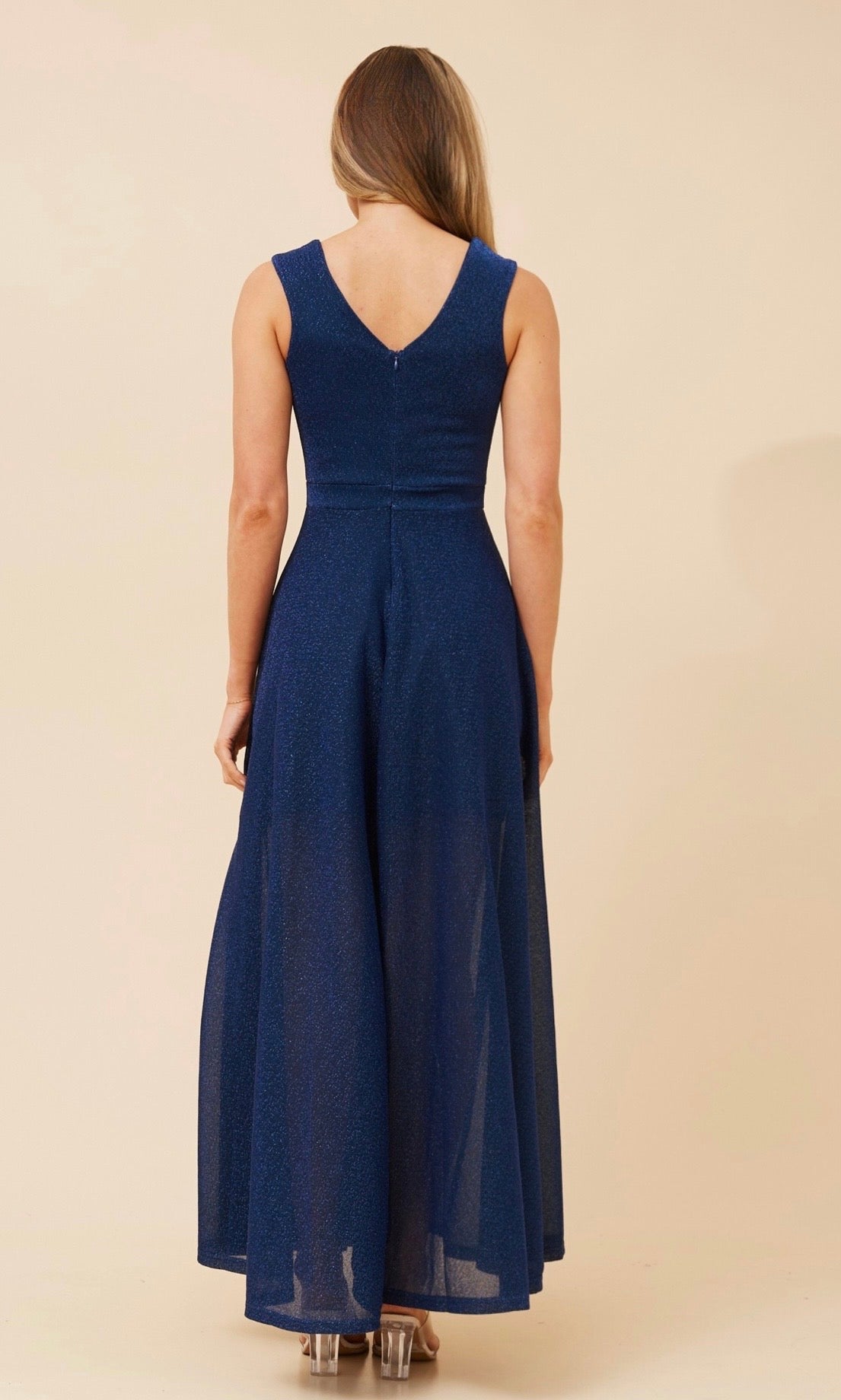 Sanem Glitter Party Dress - Navy D509692