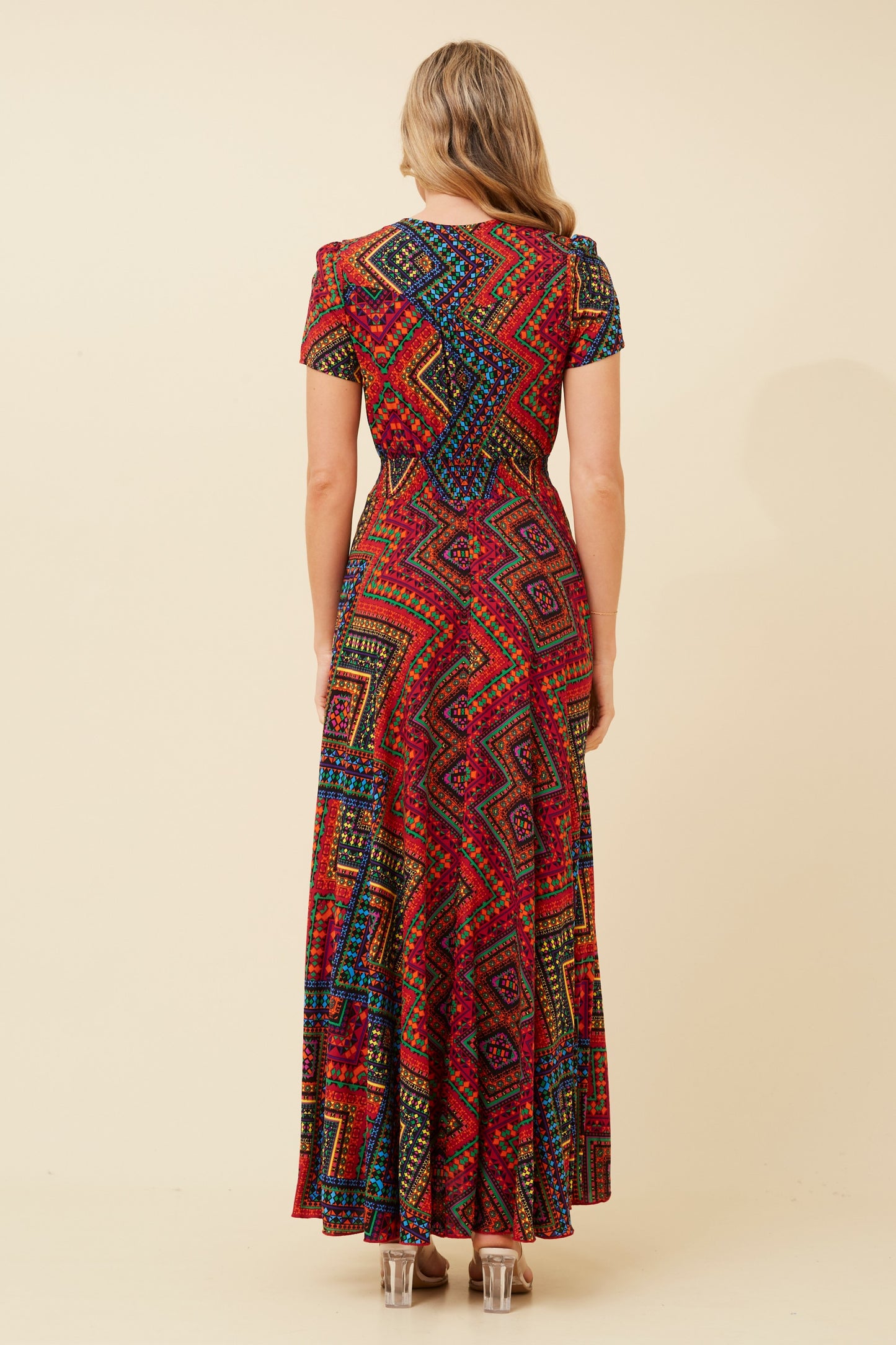 Indi Abstract Printed Maxi Dress - D510081