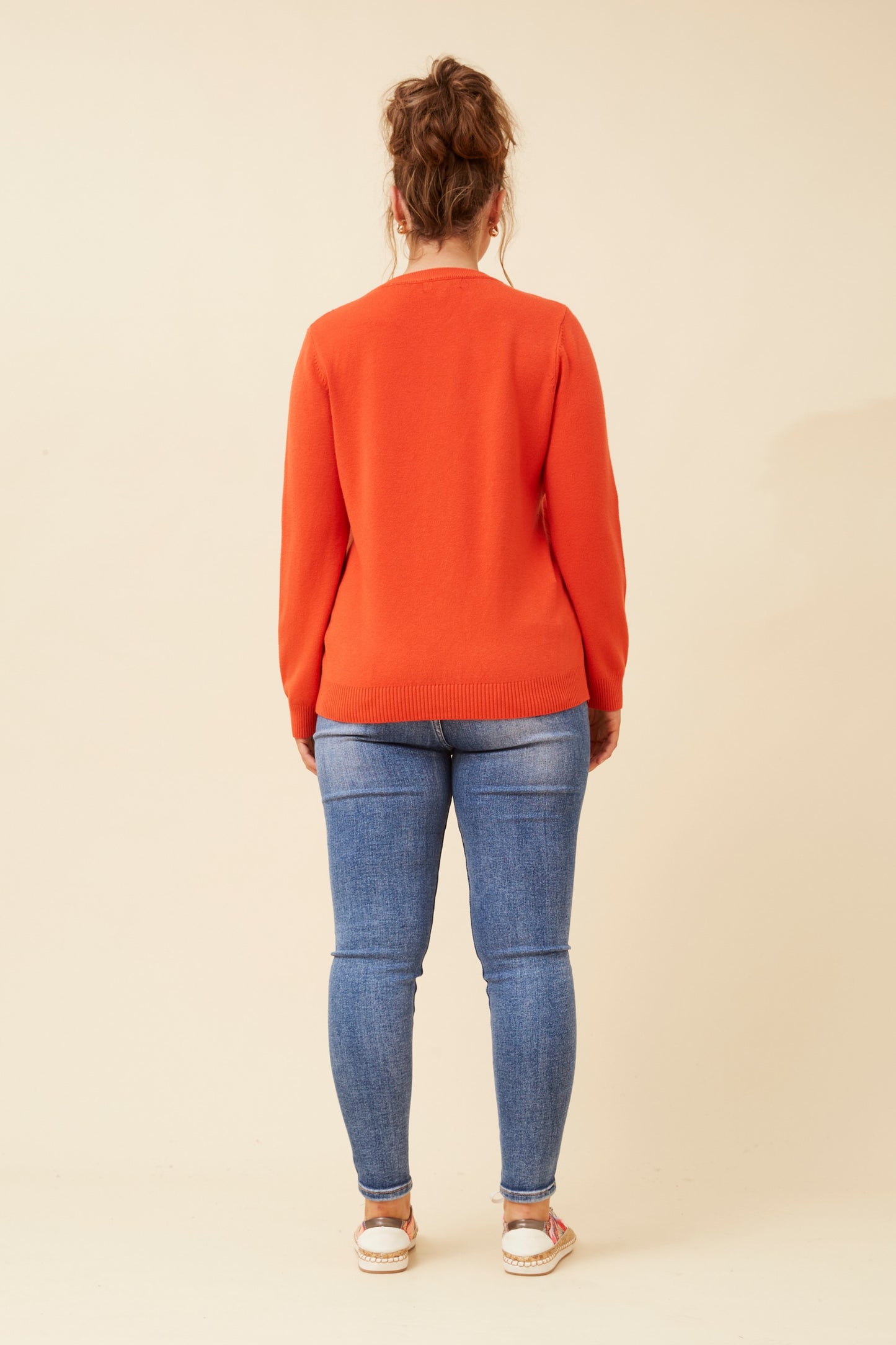 Mason Mini Diamond Pattern Knit - Orange KP522514