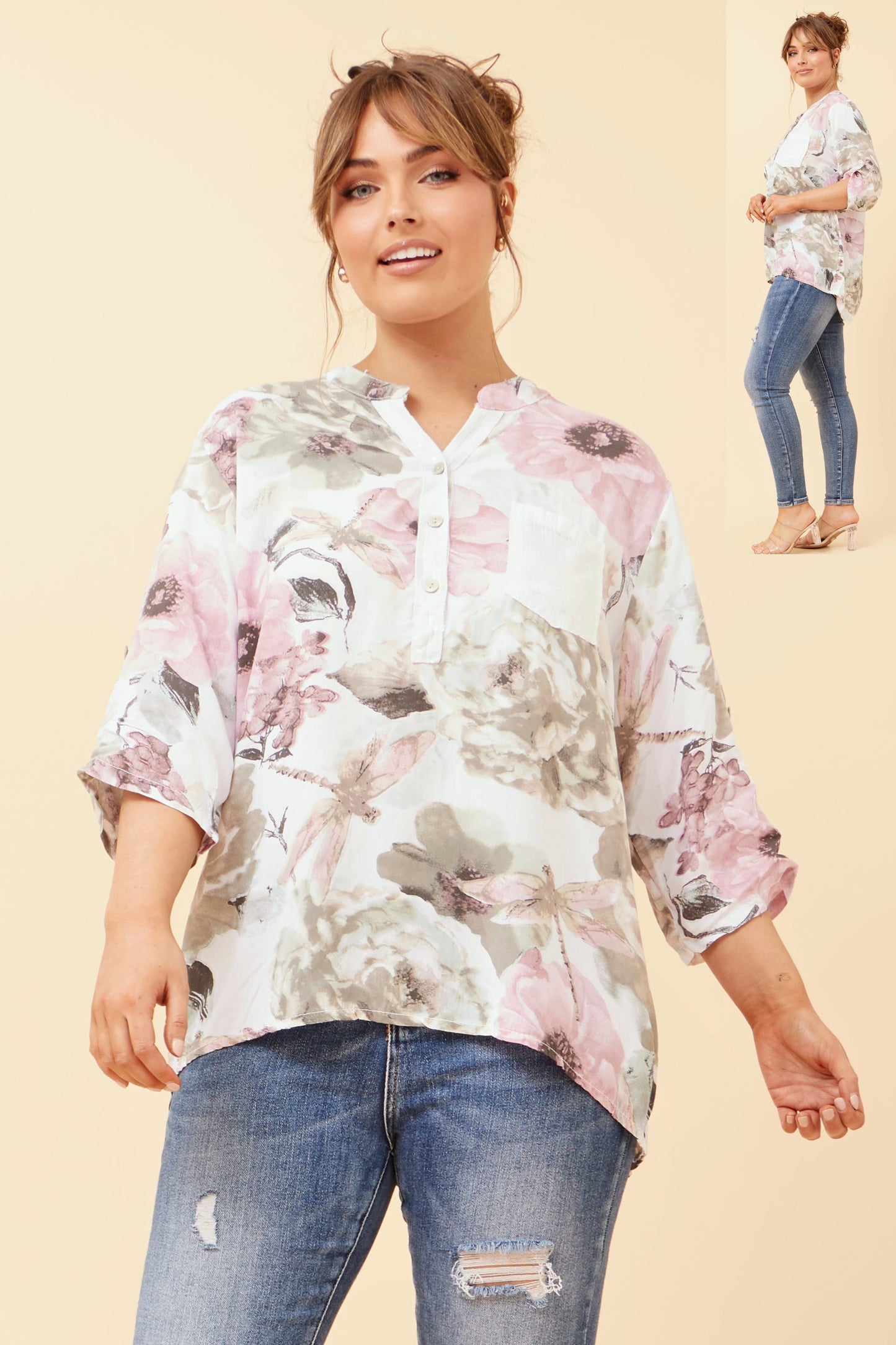 Mireille Italian Floral Top T524359