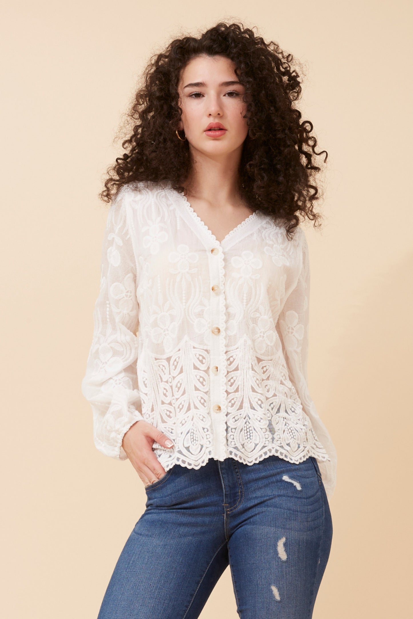 Boho Lace Blouse T734705