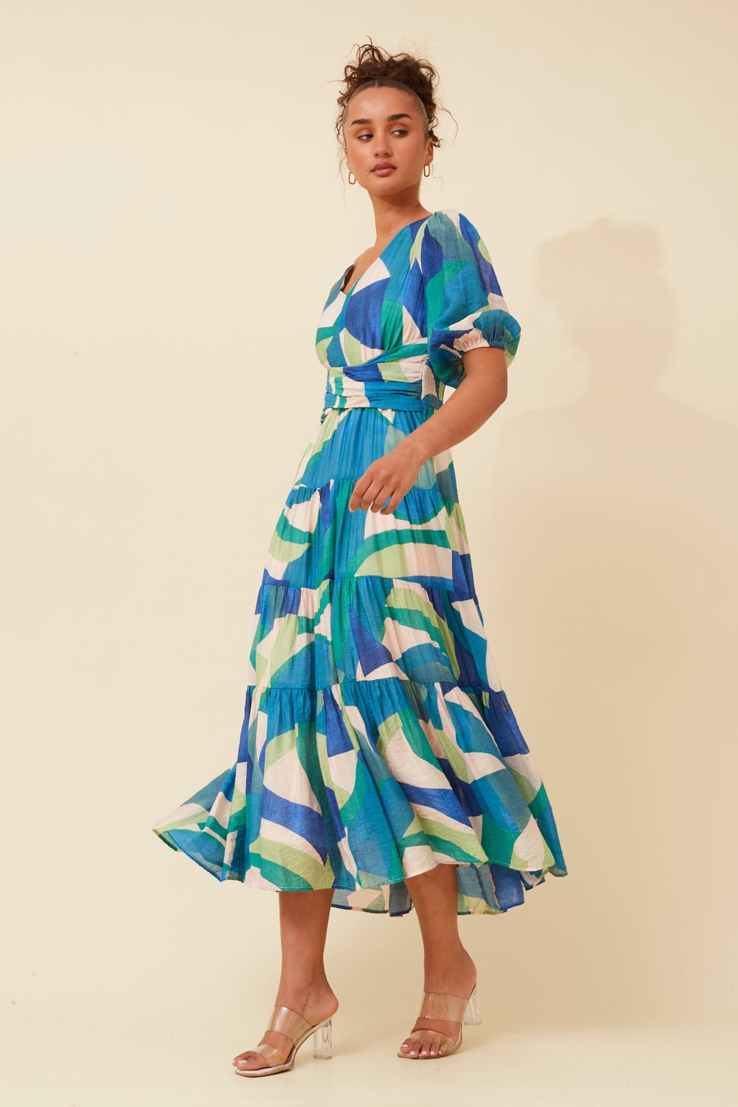 Belina Abstract Print Dress D520319