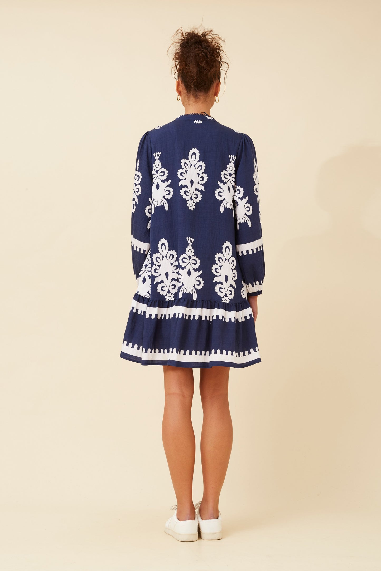 Flavia Border Print Boho Dress D523754