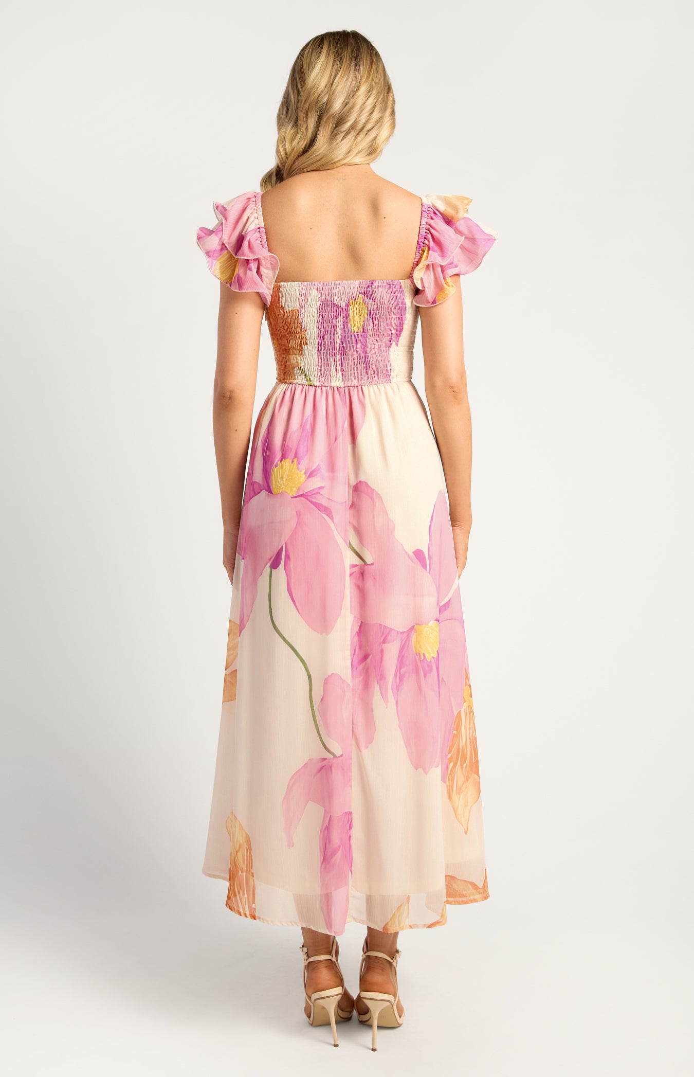 Emma Floral Print Midi Dress SDR1808A