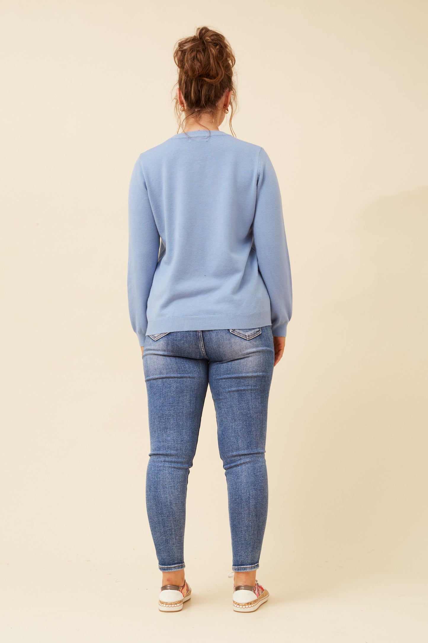 Tilli Dot Pattern Jumper KP522515 Blue Jean