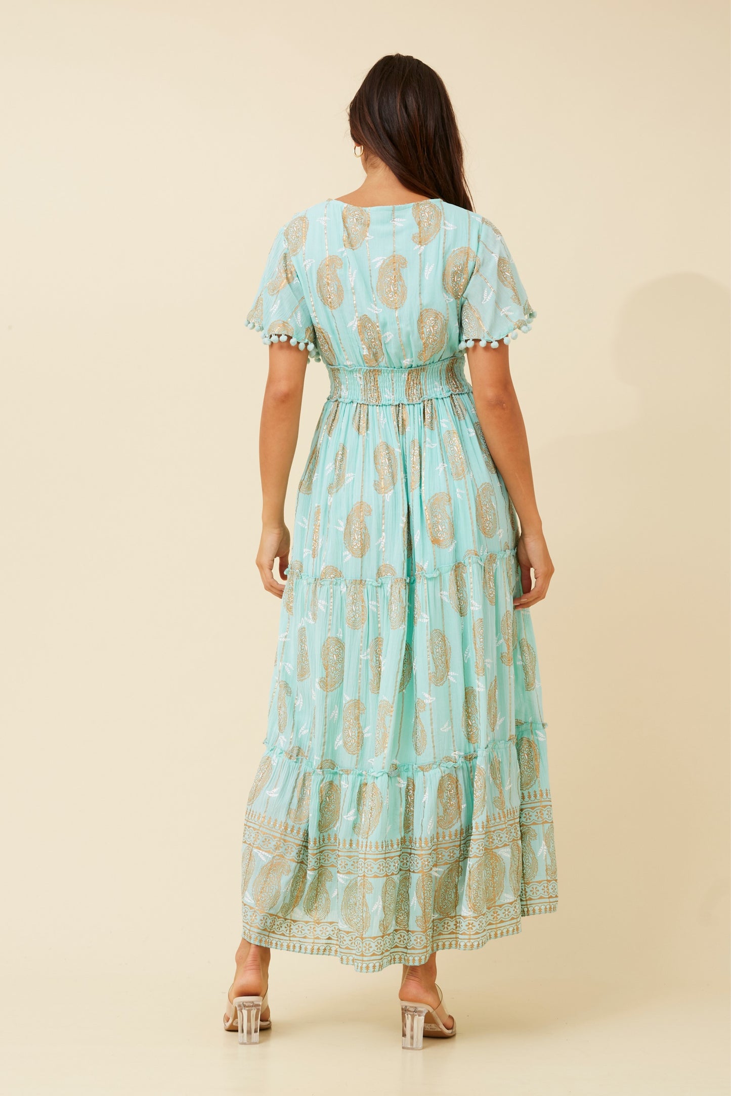 Diva Boho Maxi Dress- Aqua D519985