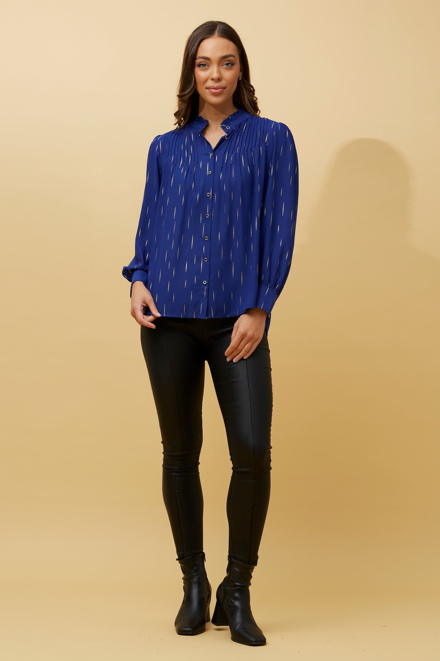 Lila Foil Printed Top T515657 Blue