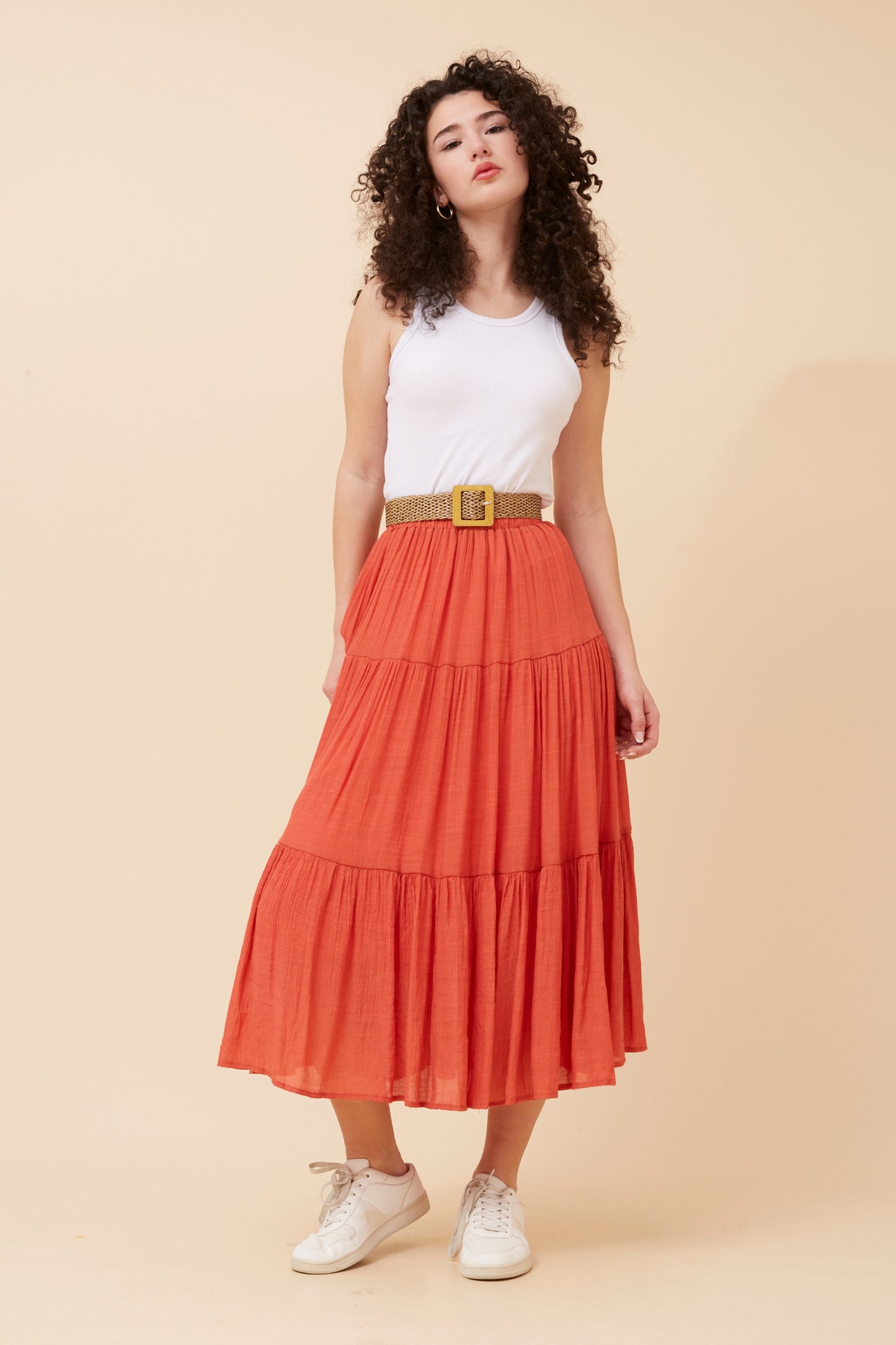 Bohemian Skirt S734558 Orange