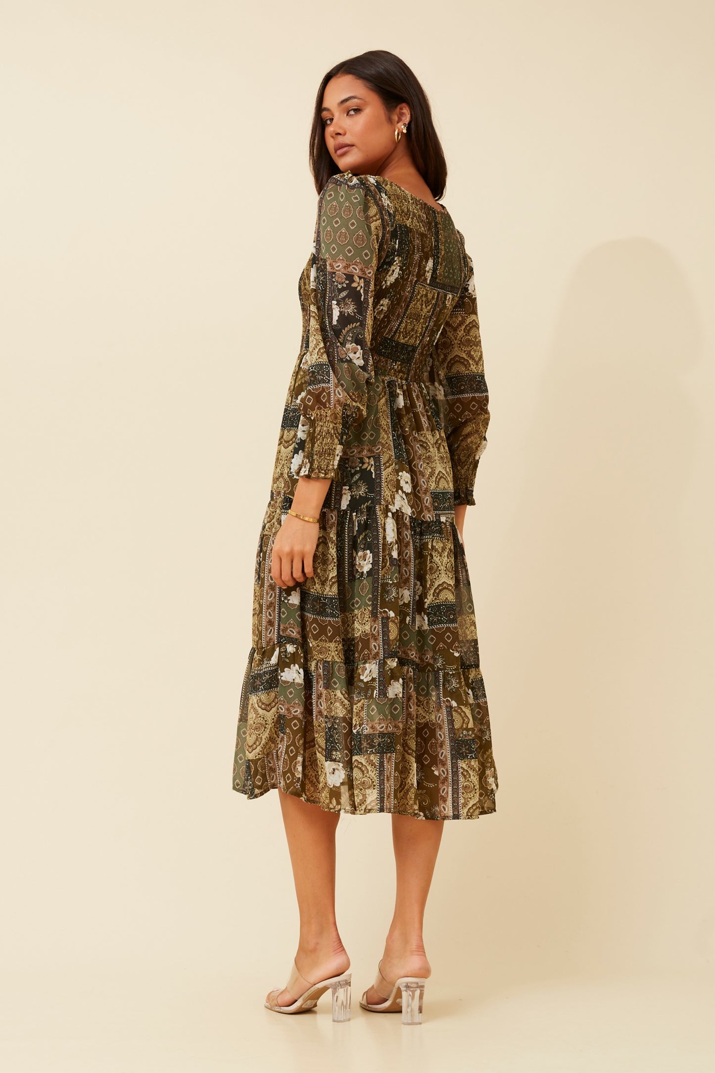 Nita Tiered Midi Dress D522376
