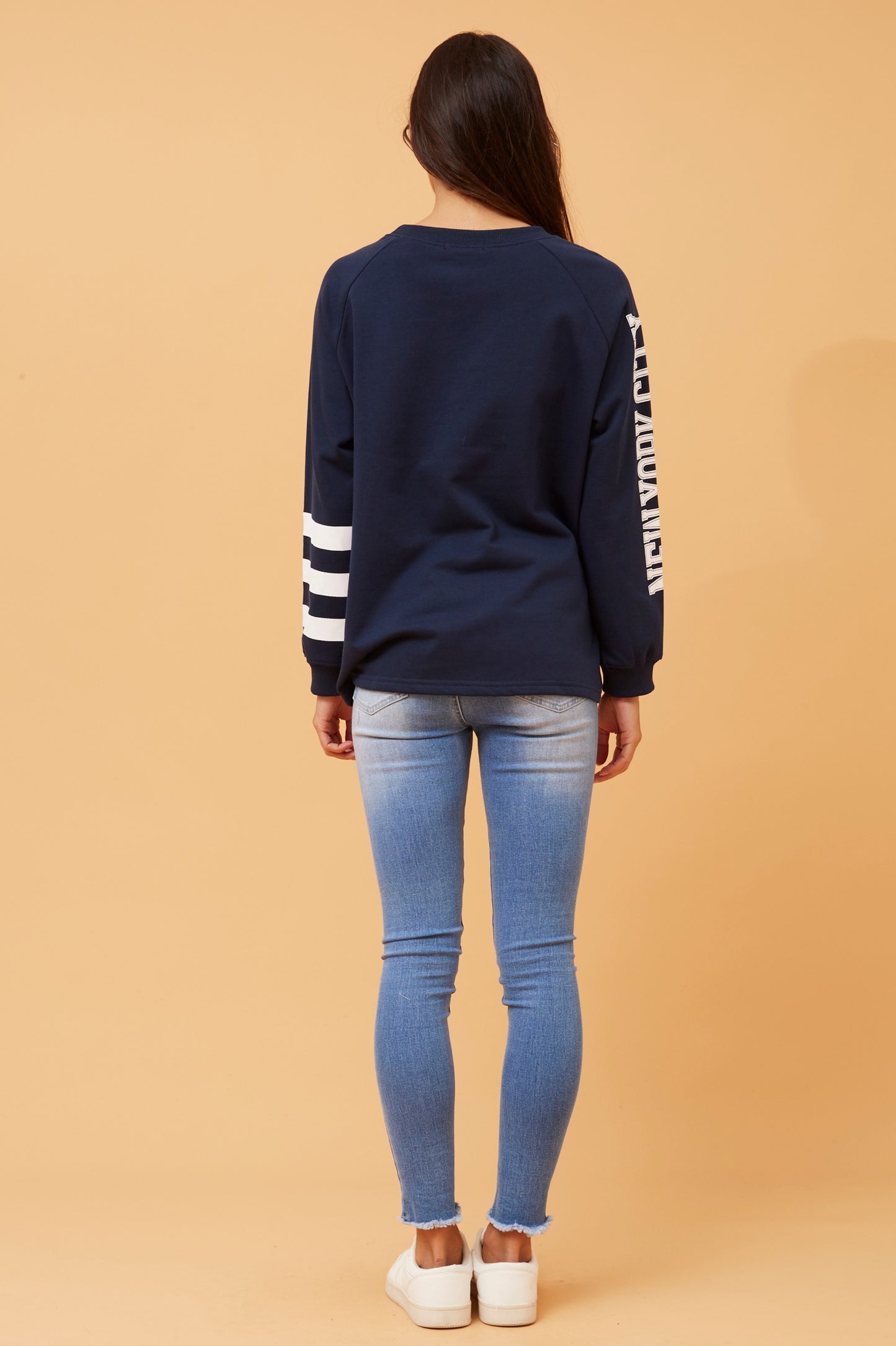 NYC Graphic Print Fleece T516348 Navy
