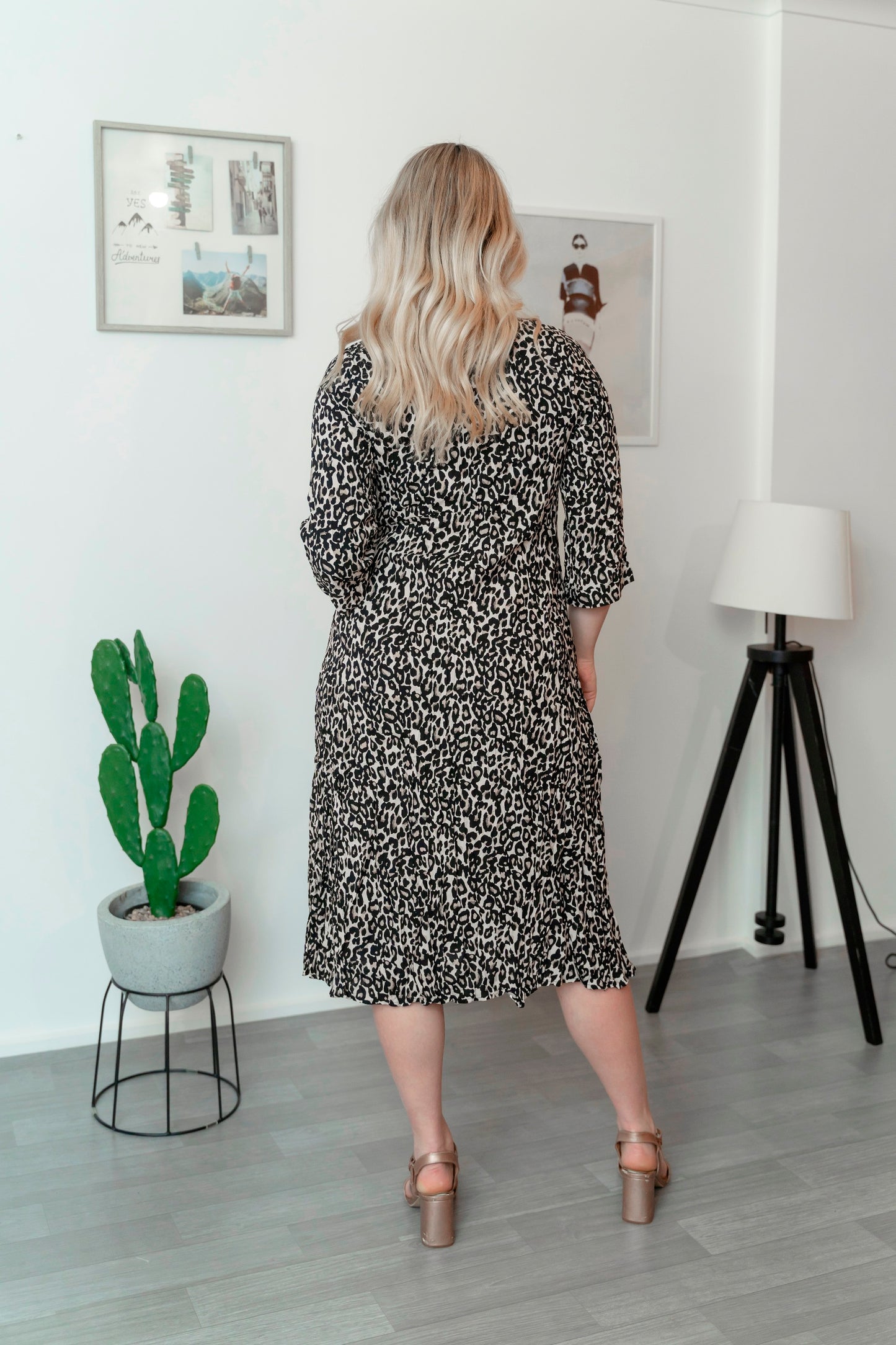 Leopard Print Midi Dress 38592-1T