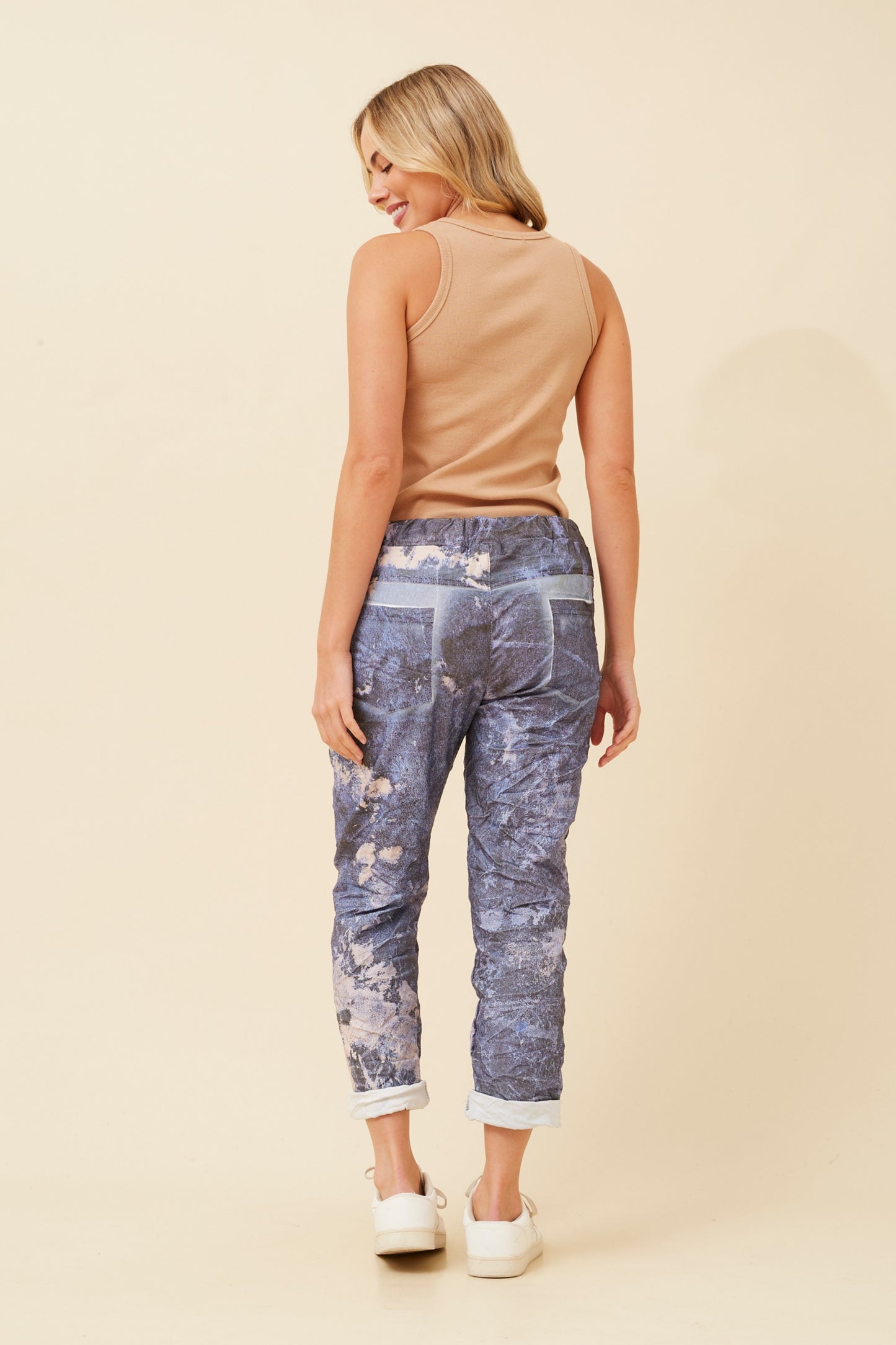 Lucia Italian Floral Pant P523793 Blue