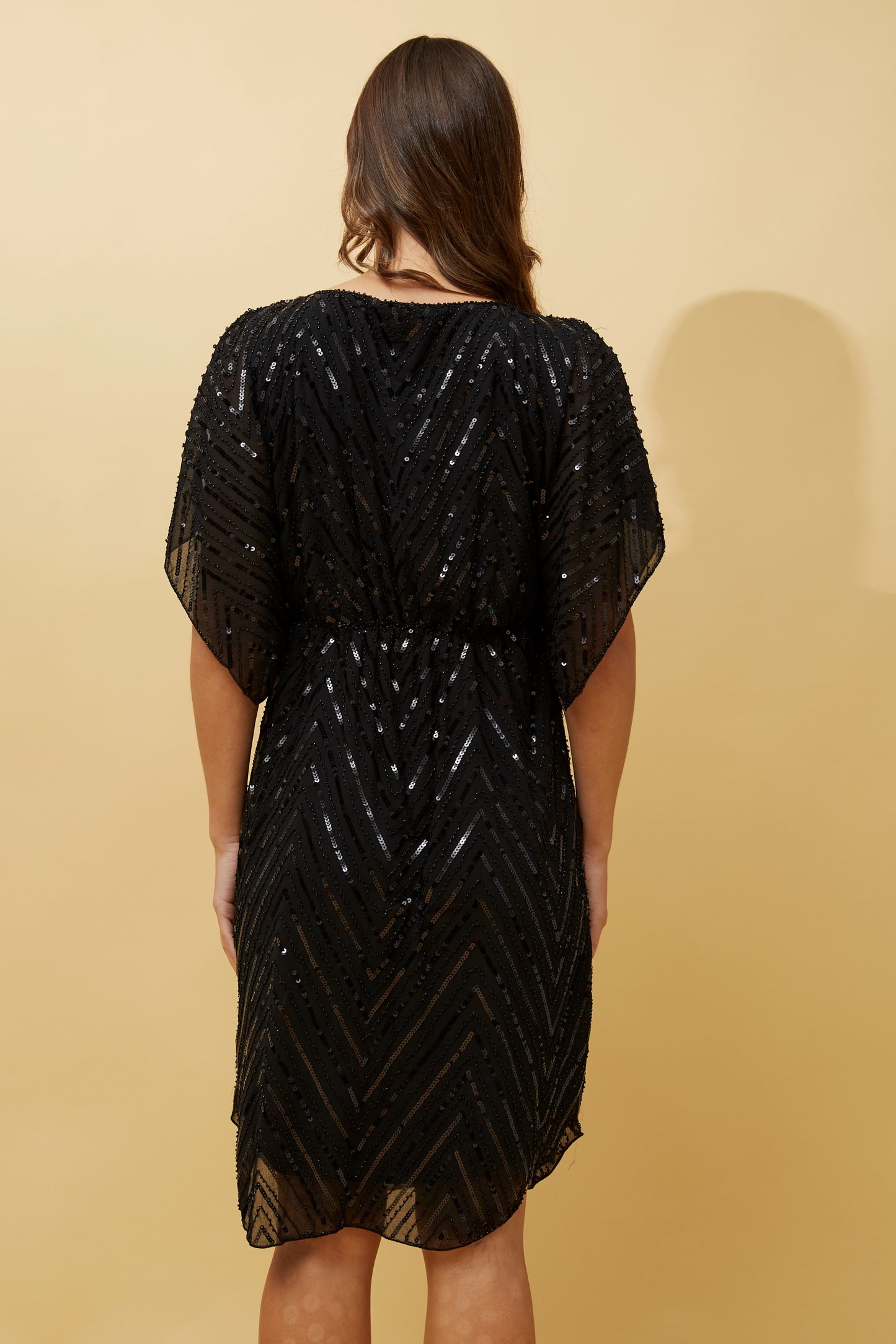 Ovelia Sequin Party Dress D505705 Black