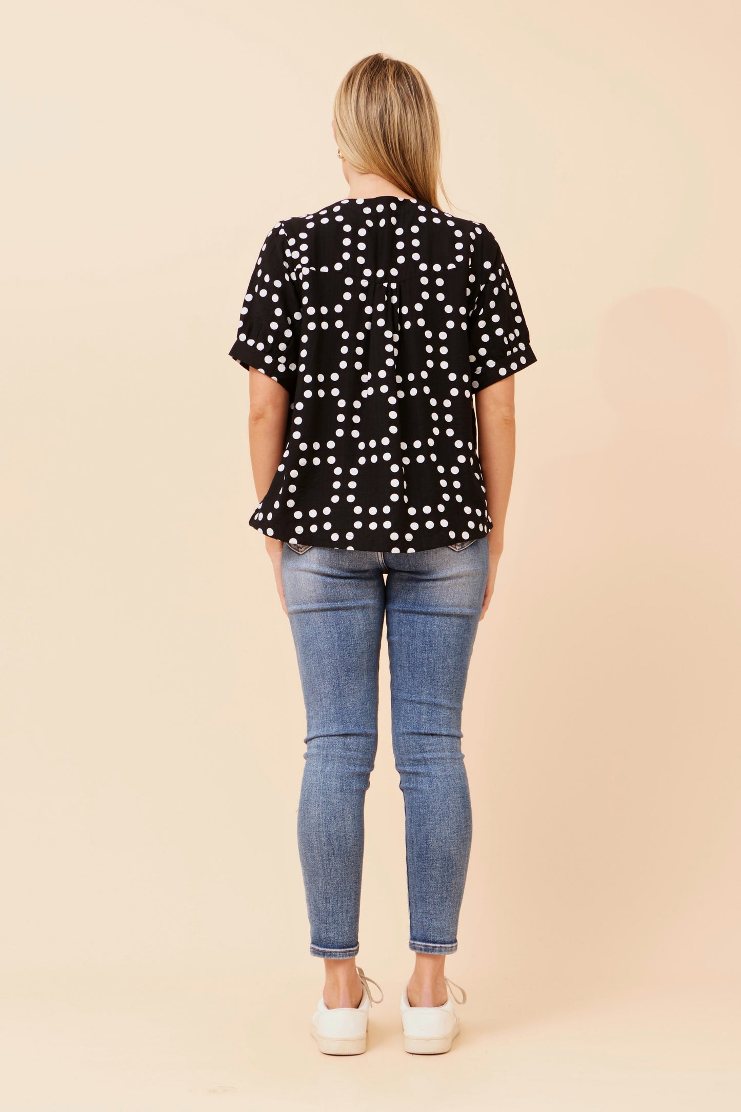 Carolyn Polka Dot Top T523300 Black