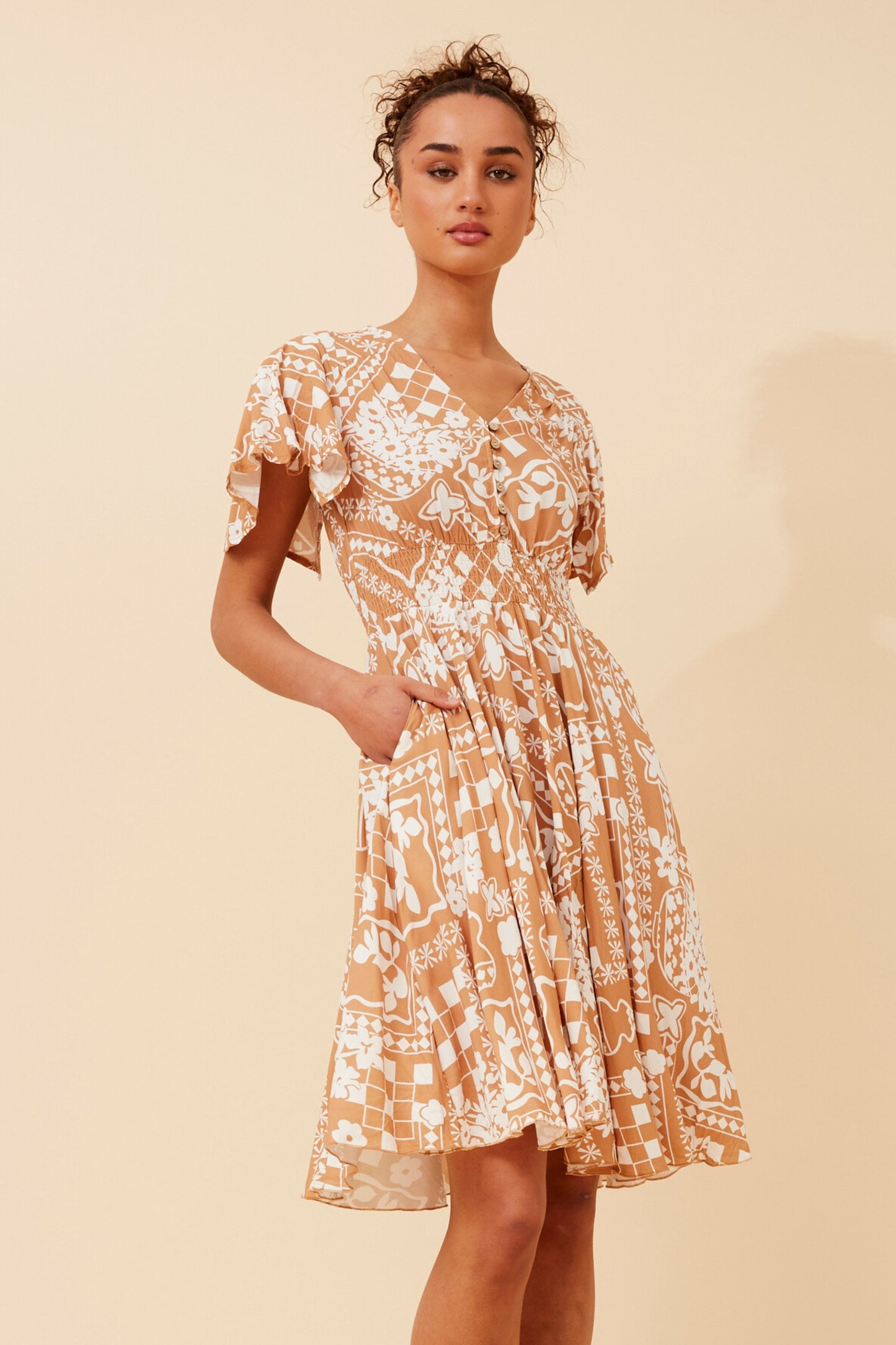Sana Abstract Printed Dress D523292