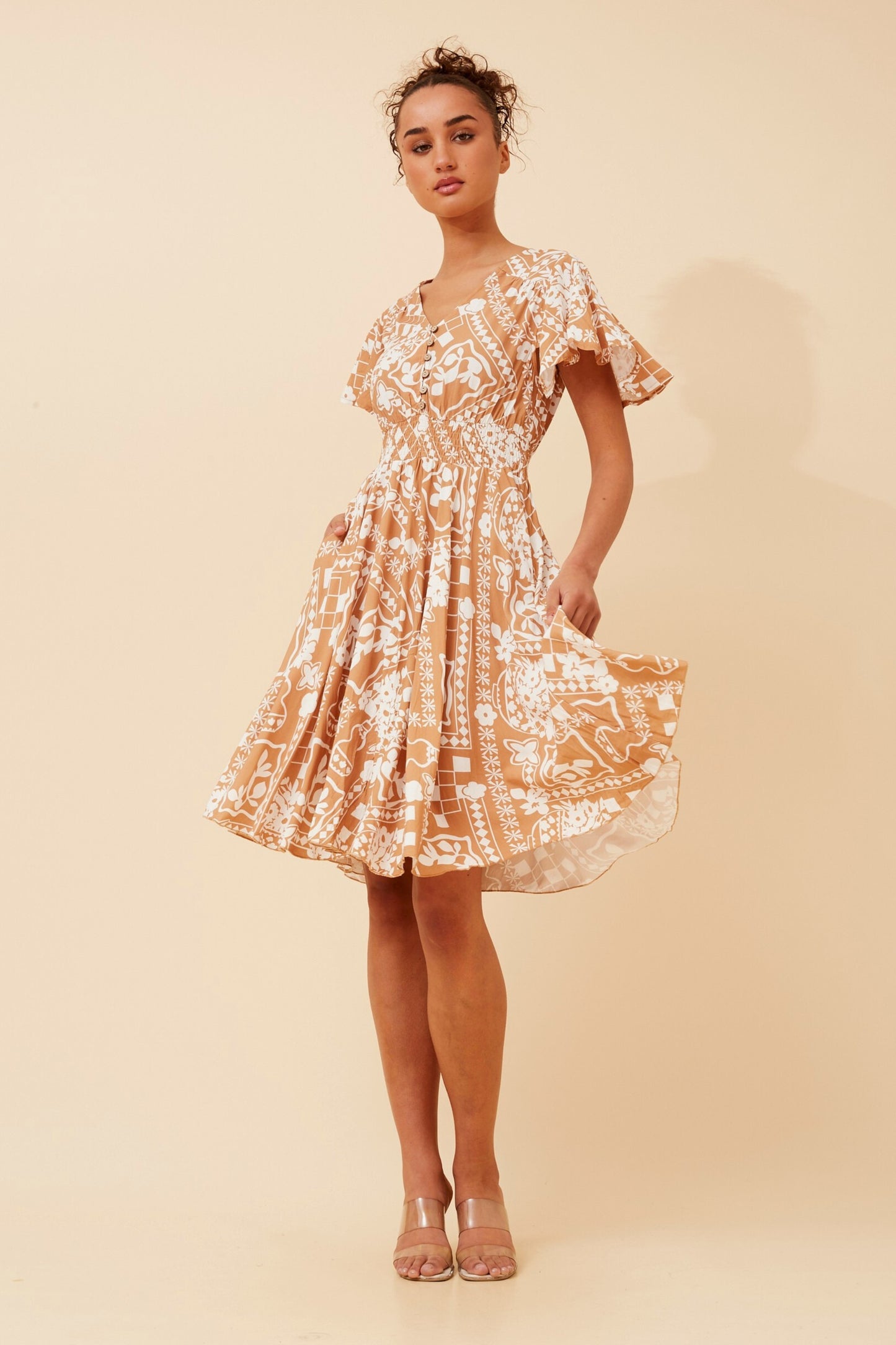 Sana Abstract Printed Dress D523292