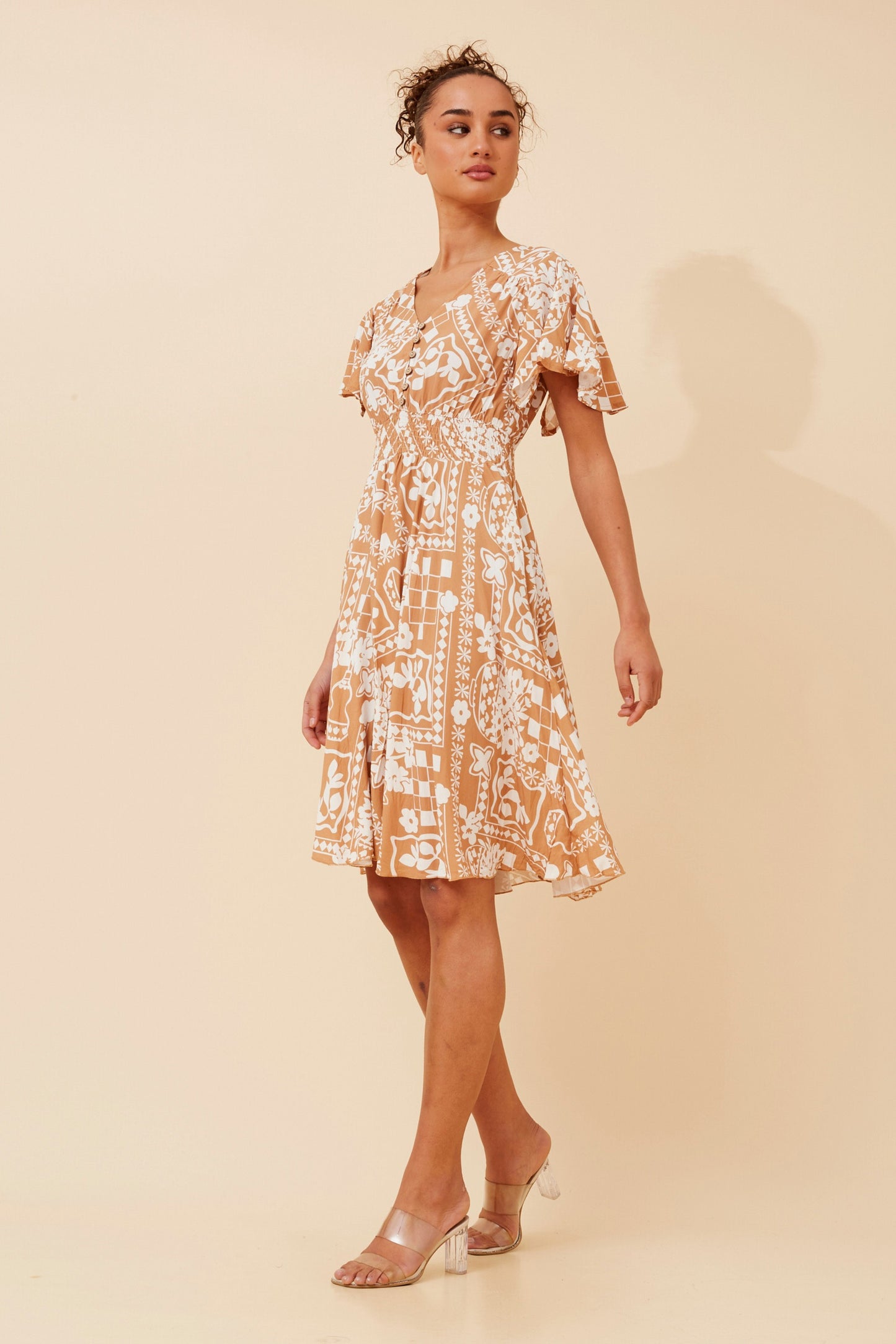 Sana Abstract Printed Dress D523292
