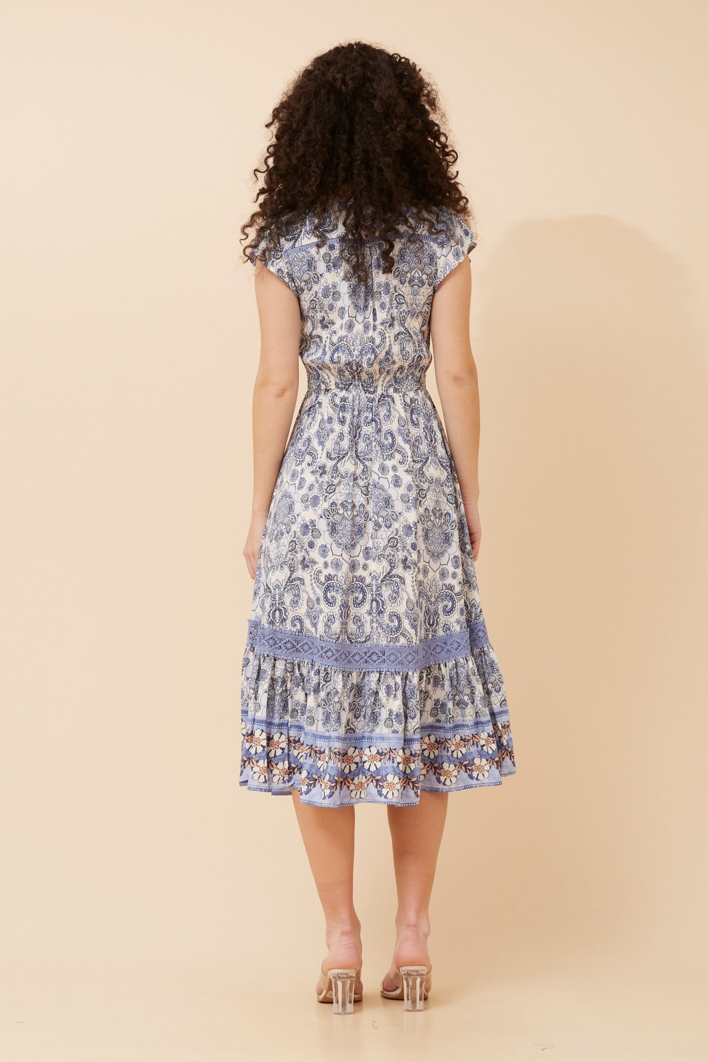 Inara Flower Print Midi Dress - D523258