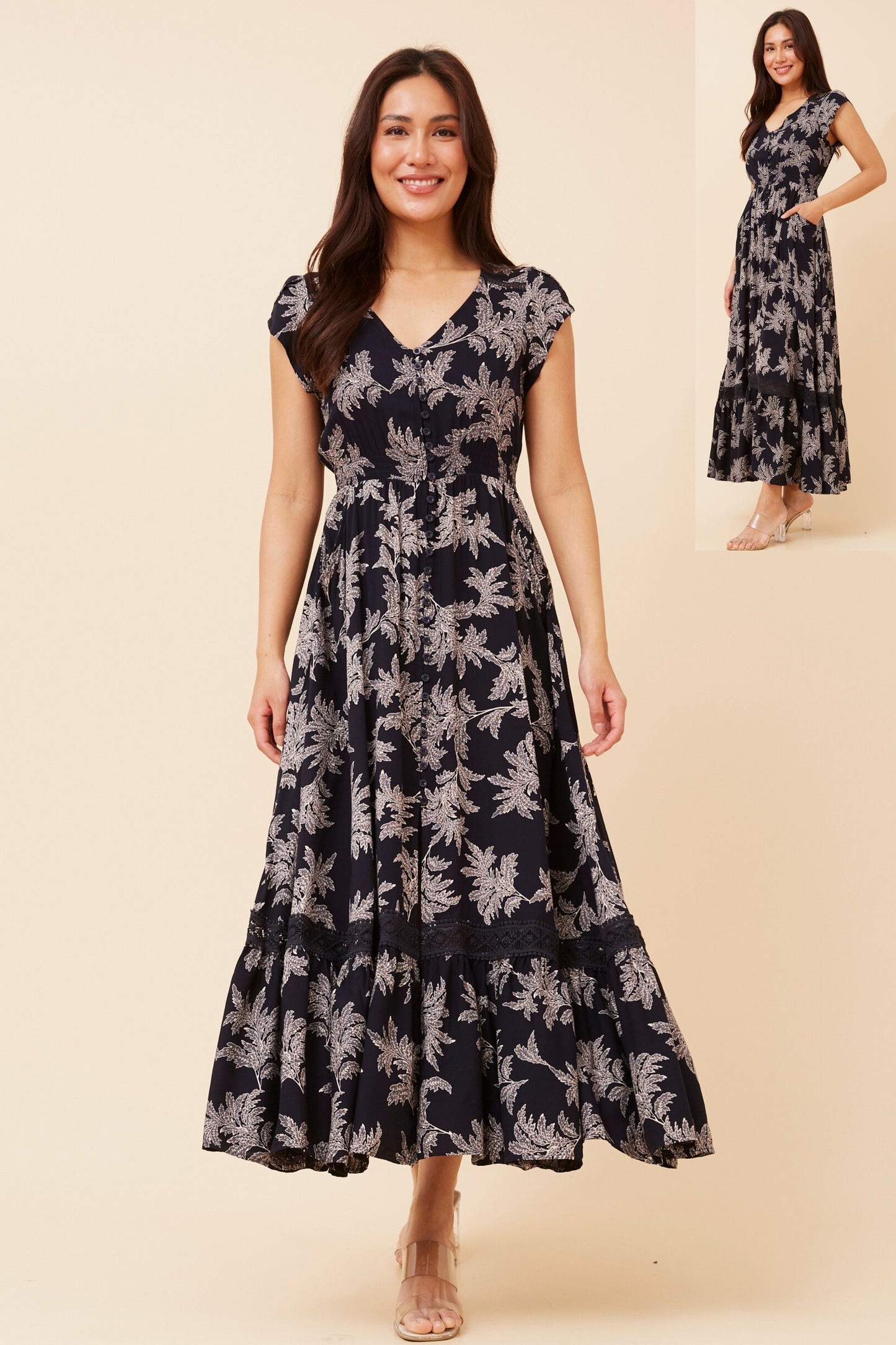 Sascha Floral Print Maxi Dress D519366